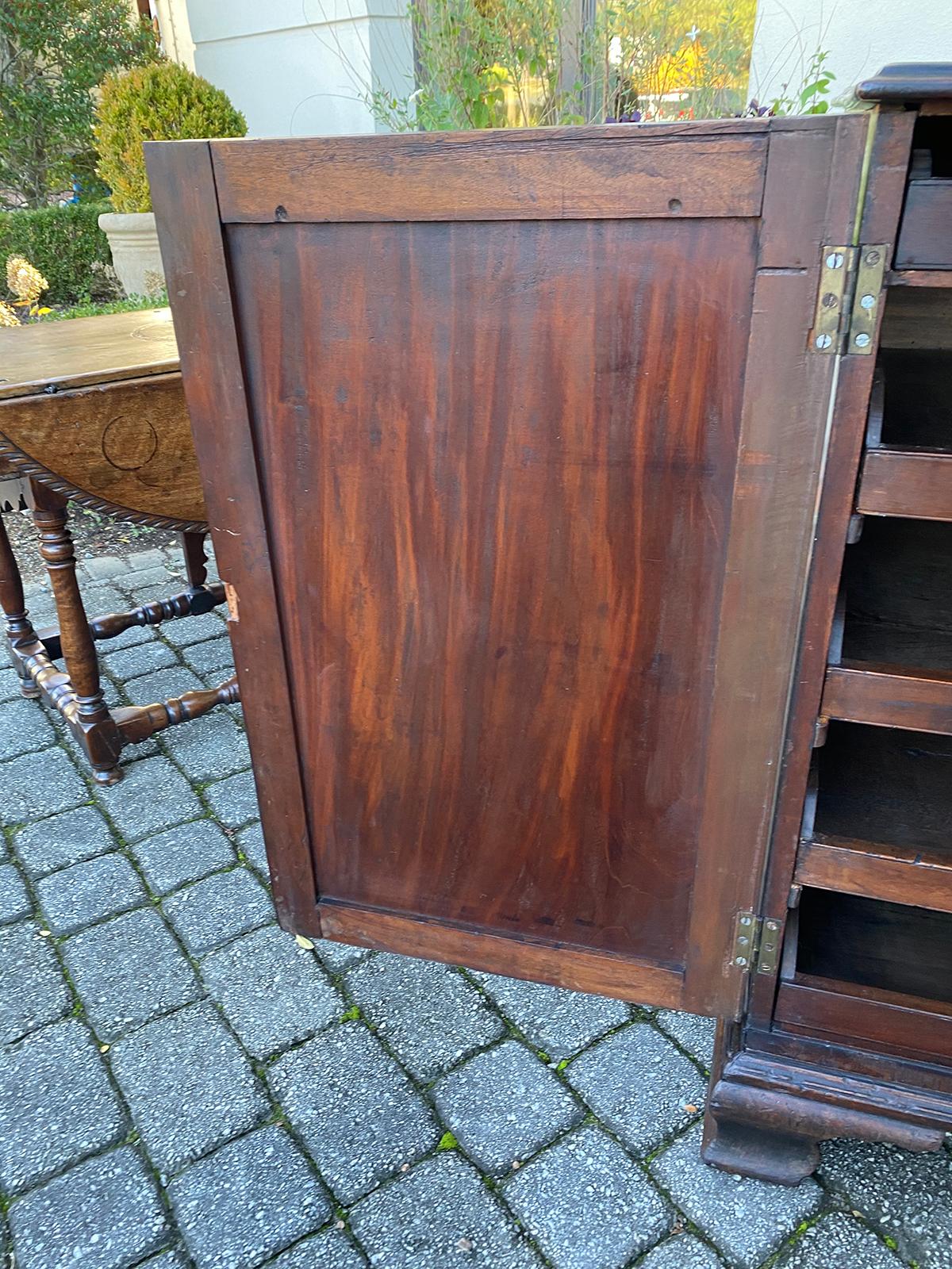 English Georgian Style Burled Wood Inlaid Two-Door Cabinet, circa 1780 3