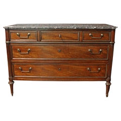 Circa 1780 French Louis XVI Period Marble Top Commode