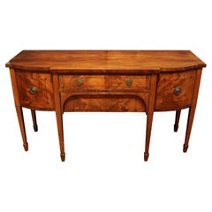 Circa 1780 George III Bowfront Sideboard, English