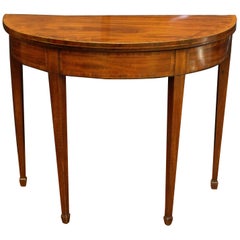 Mesa de juego Demilune Jorge III Circa 1780