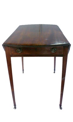 Circa 1780 George III English Oval Pembroke Table