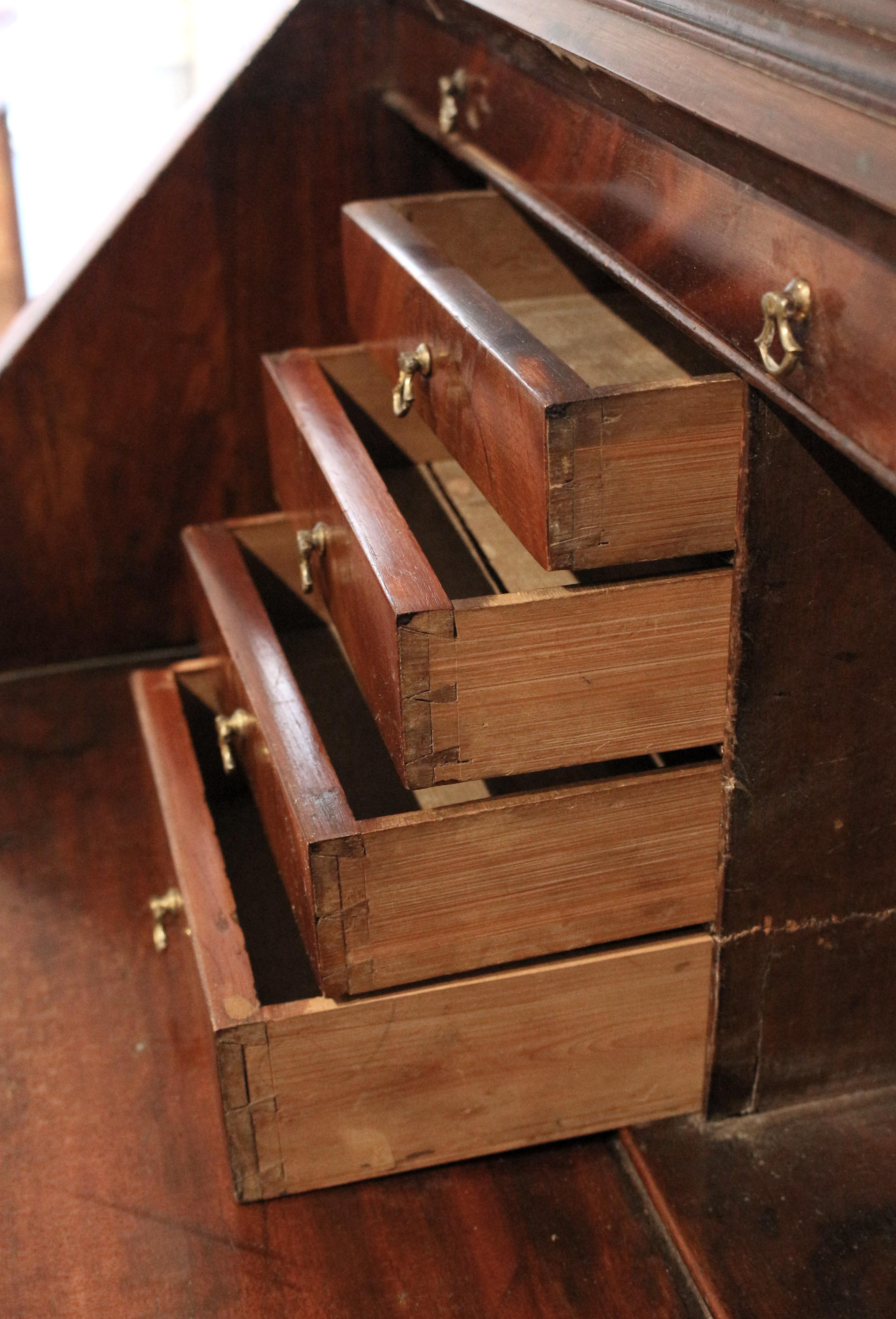 Circa 1780 George III Period Bureau Bookcase, English For Sale 1