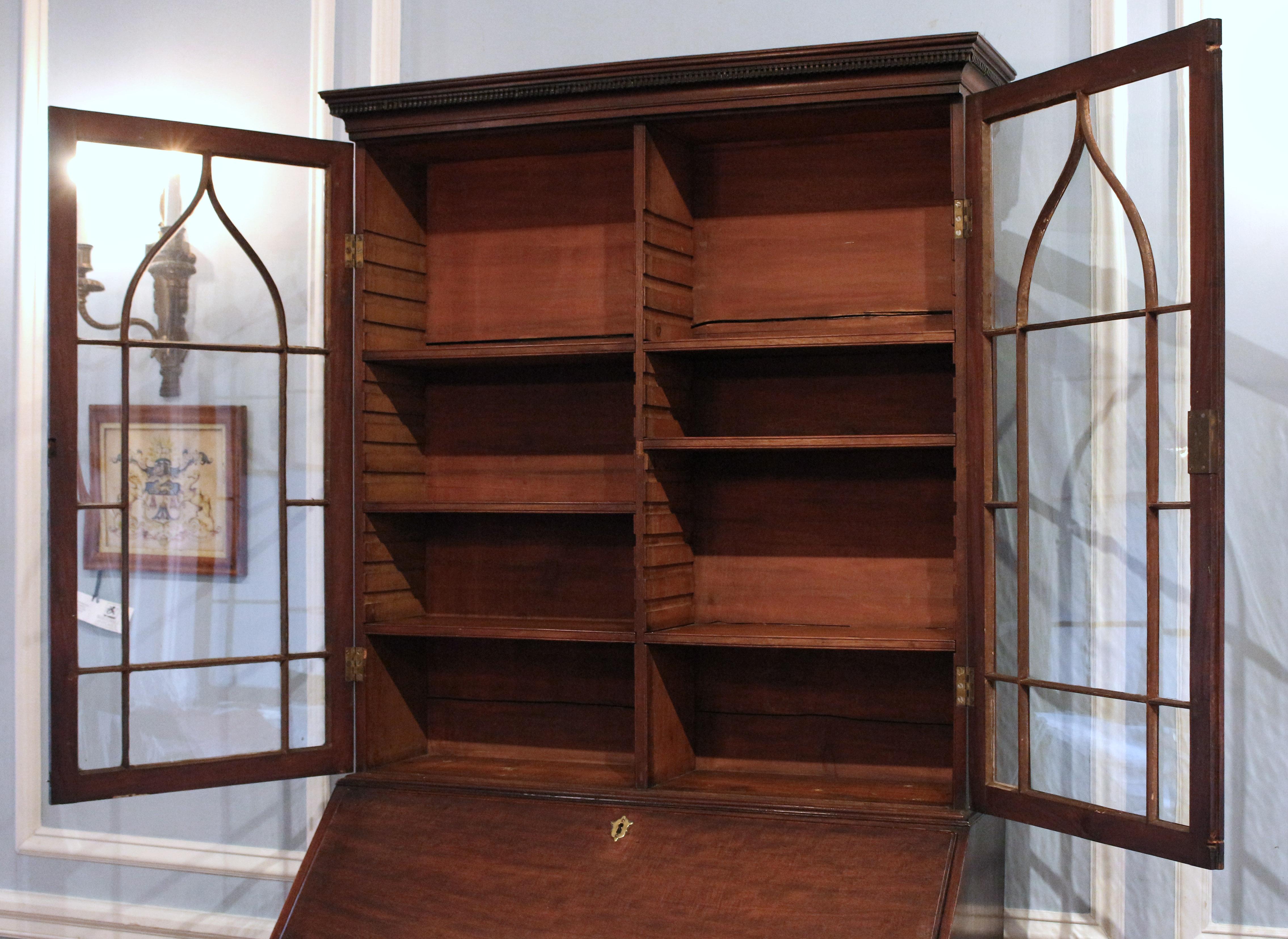 Circa 1780 George III Period Bureau Bookcase, English For Sale 3