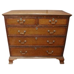 Circa 1780 George III Period English Country Chest of Drawers