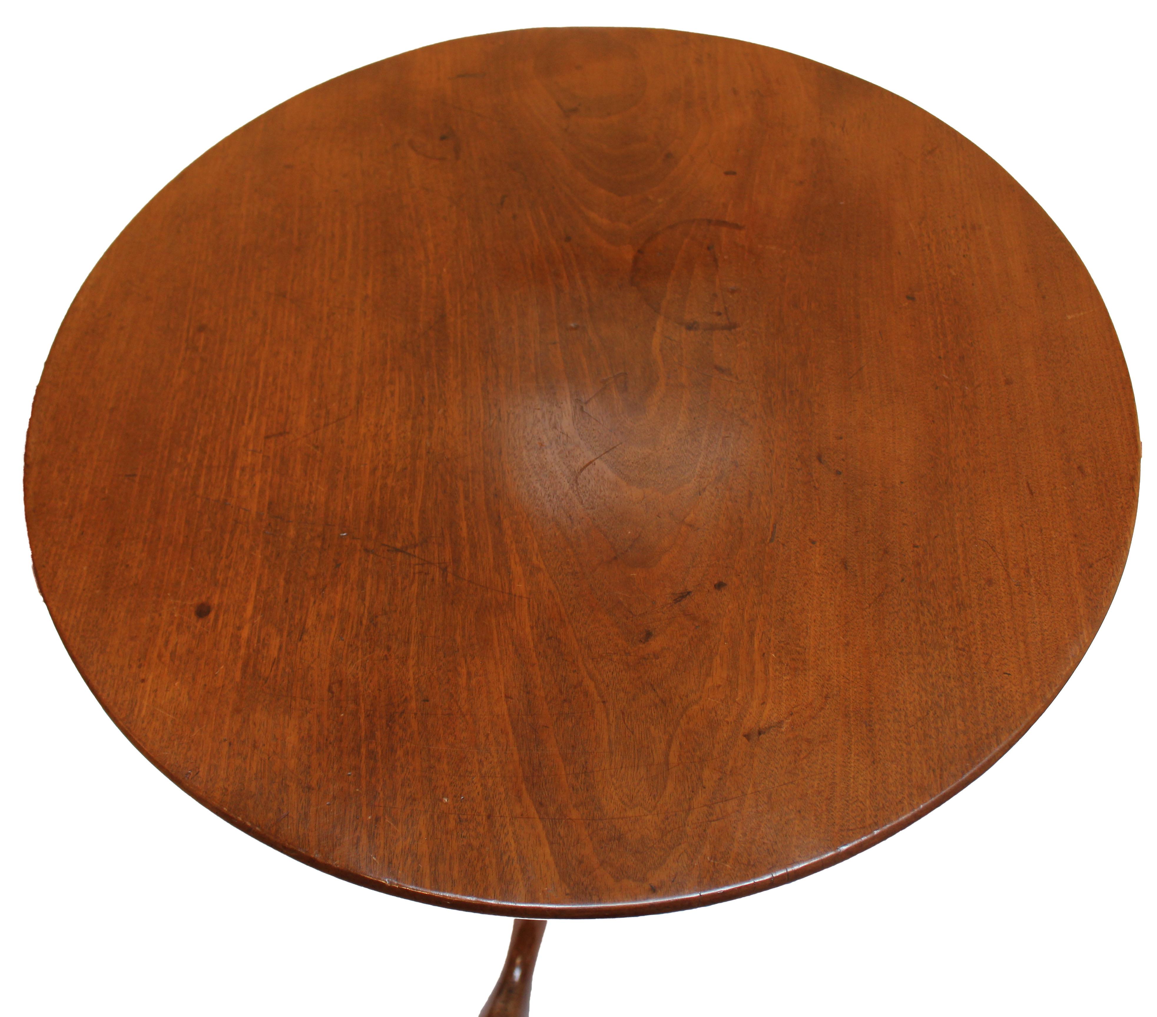 Circa 1780 George III Period Tilt-Top Tea Table, English In Good Condition For Sale In Chapel Hill, NC