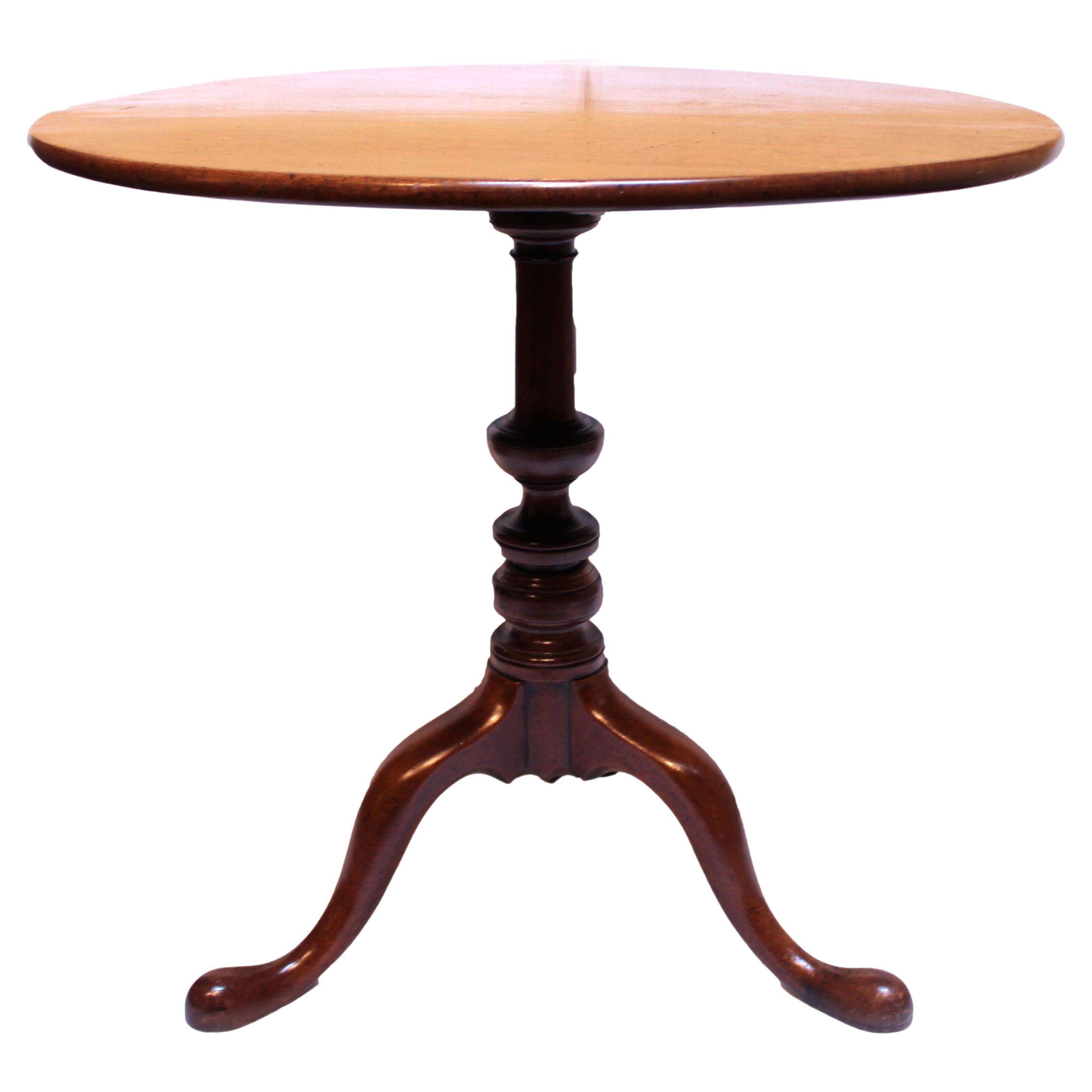 Circa 1780 George III Period Tilt-Top Tea Table, English For Sale