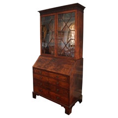 Circa 1780 Mahogany George III Bureau Bookcase
