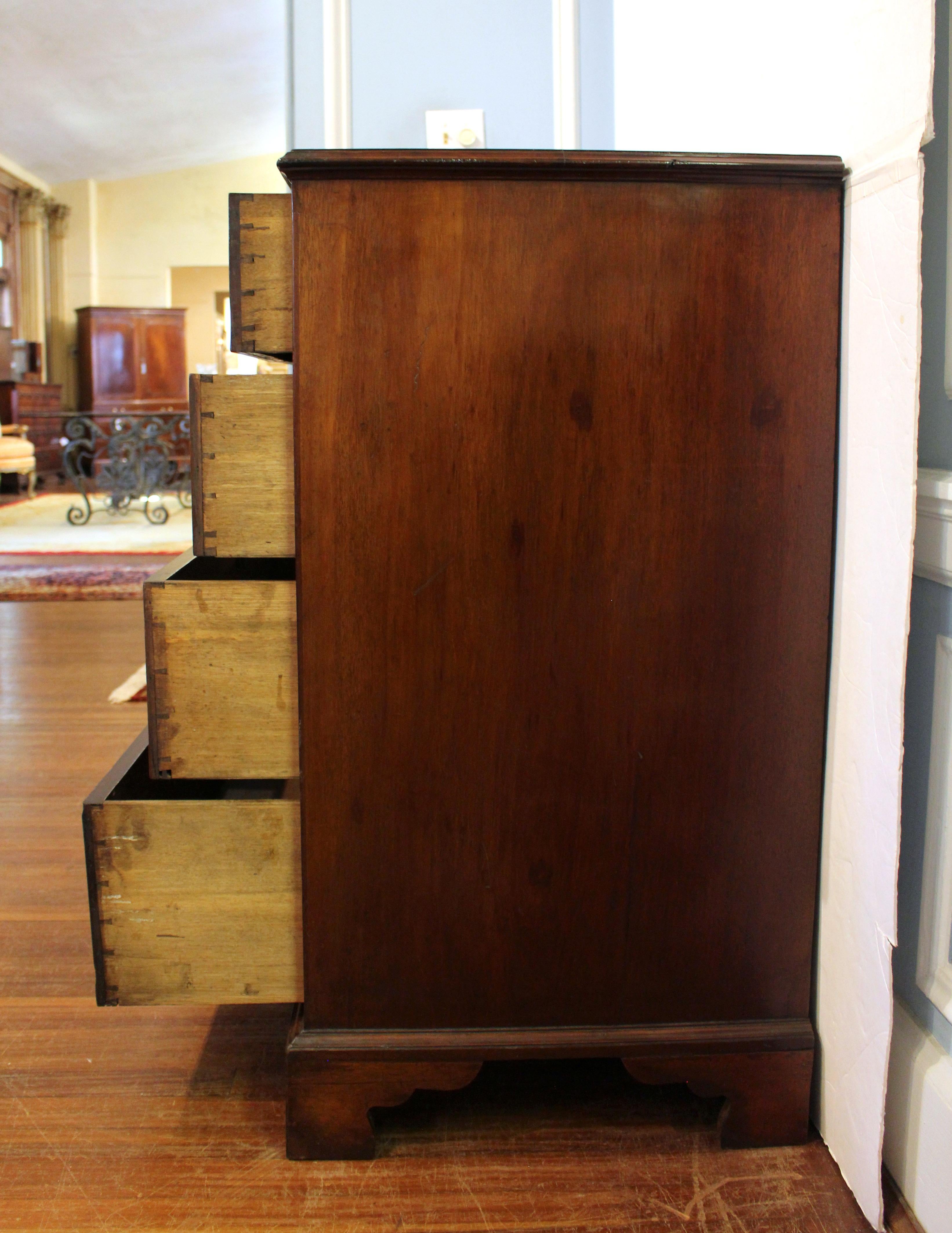 Circa 1780 Scottish 3 Over 3 Chest of Drawers In Good Condition In Chapel Hill, NC