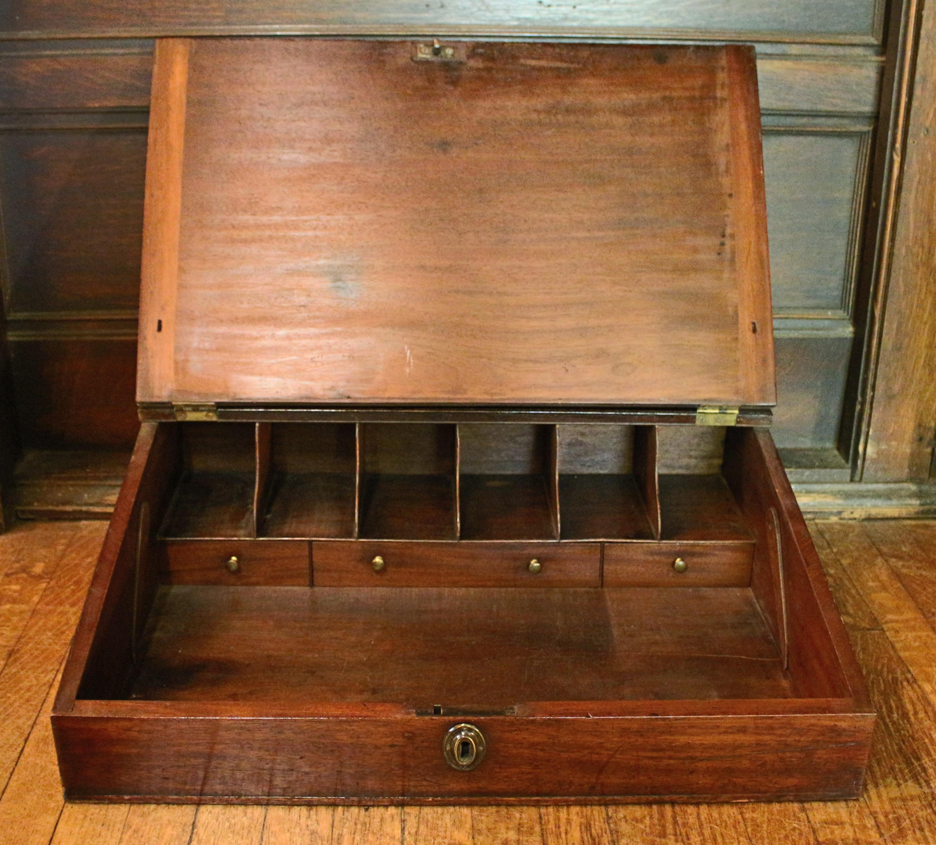 Circa 1780s Mahogany Georgian Writing Slope Box 6