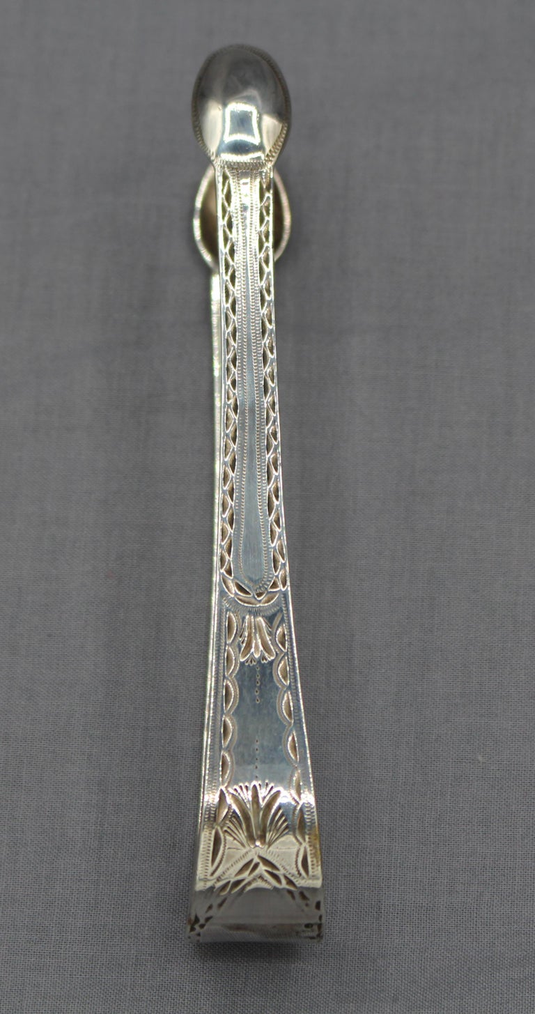 Circa 1780s Sterling Silver Sugar Tongs For Sale at 1stDibs