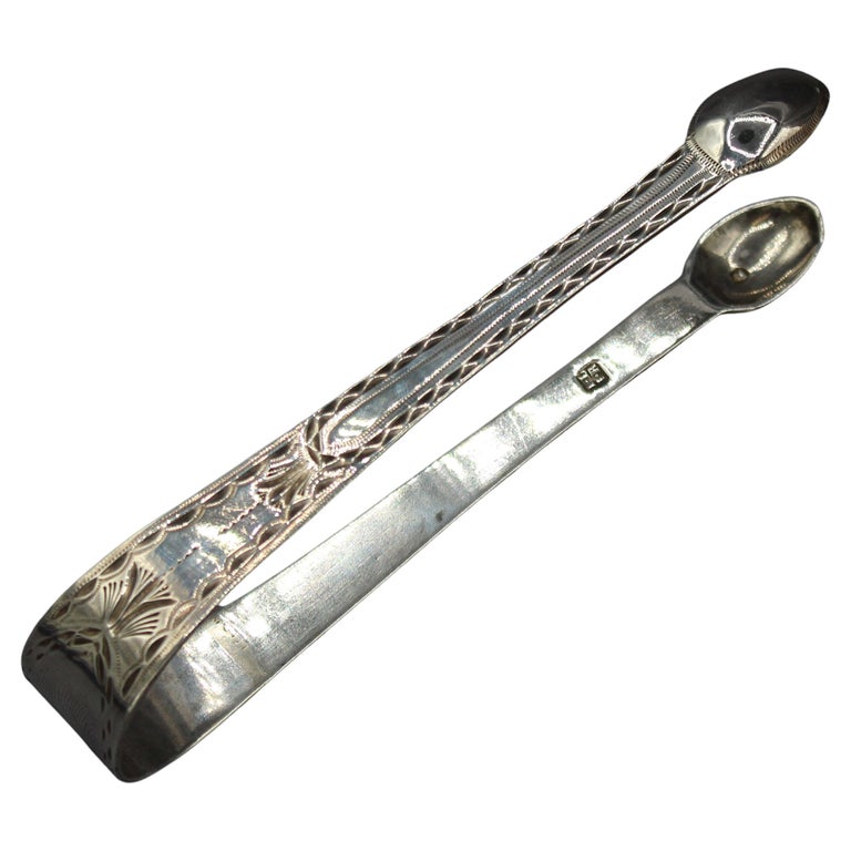 Circa 1780s Sterling Silver Sugar Tongs For Sale at 1stDibs