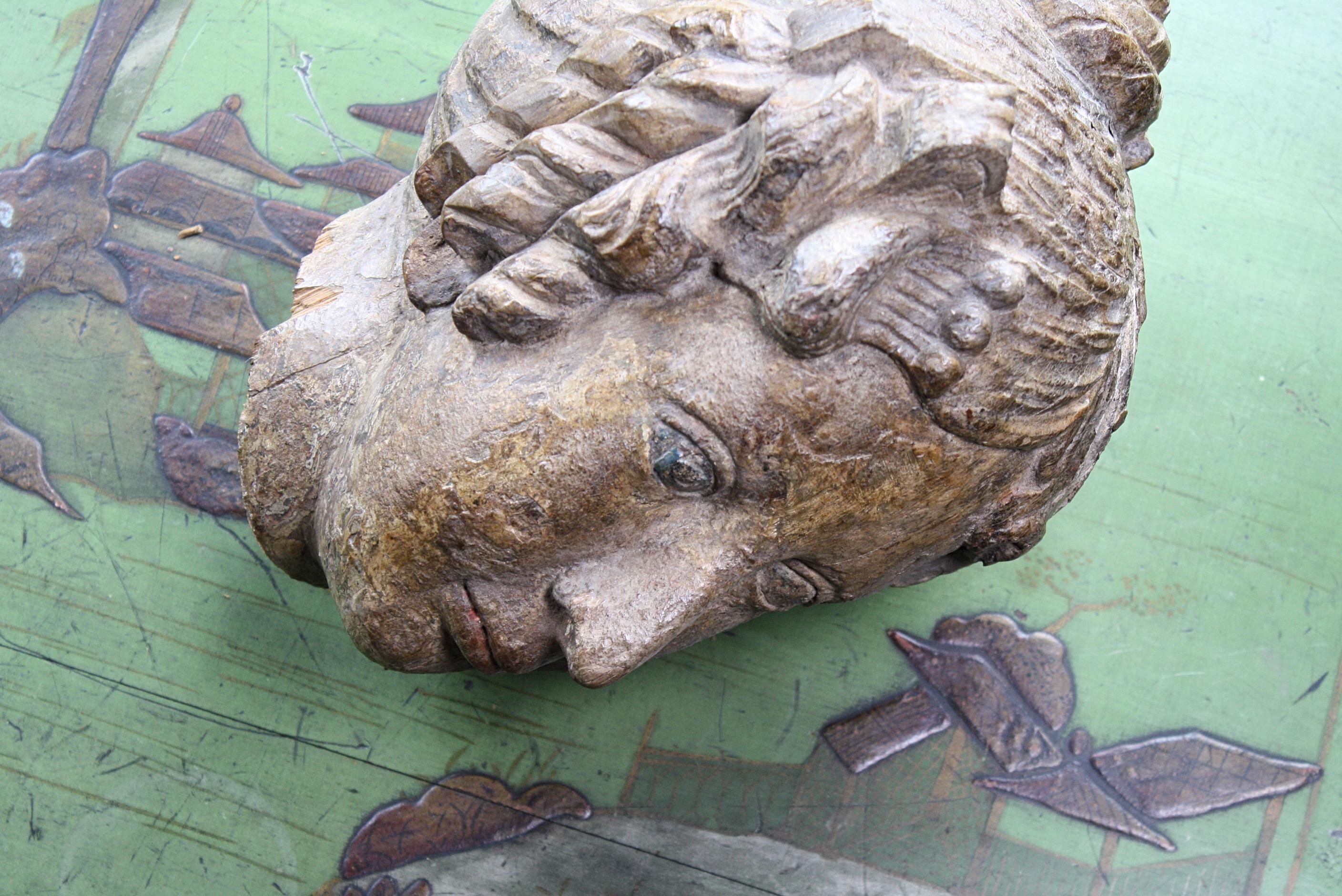 Circa 1790/1810 Regency Irish Carved Ships Figurehead 11