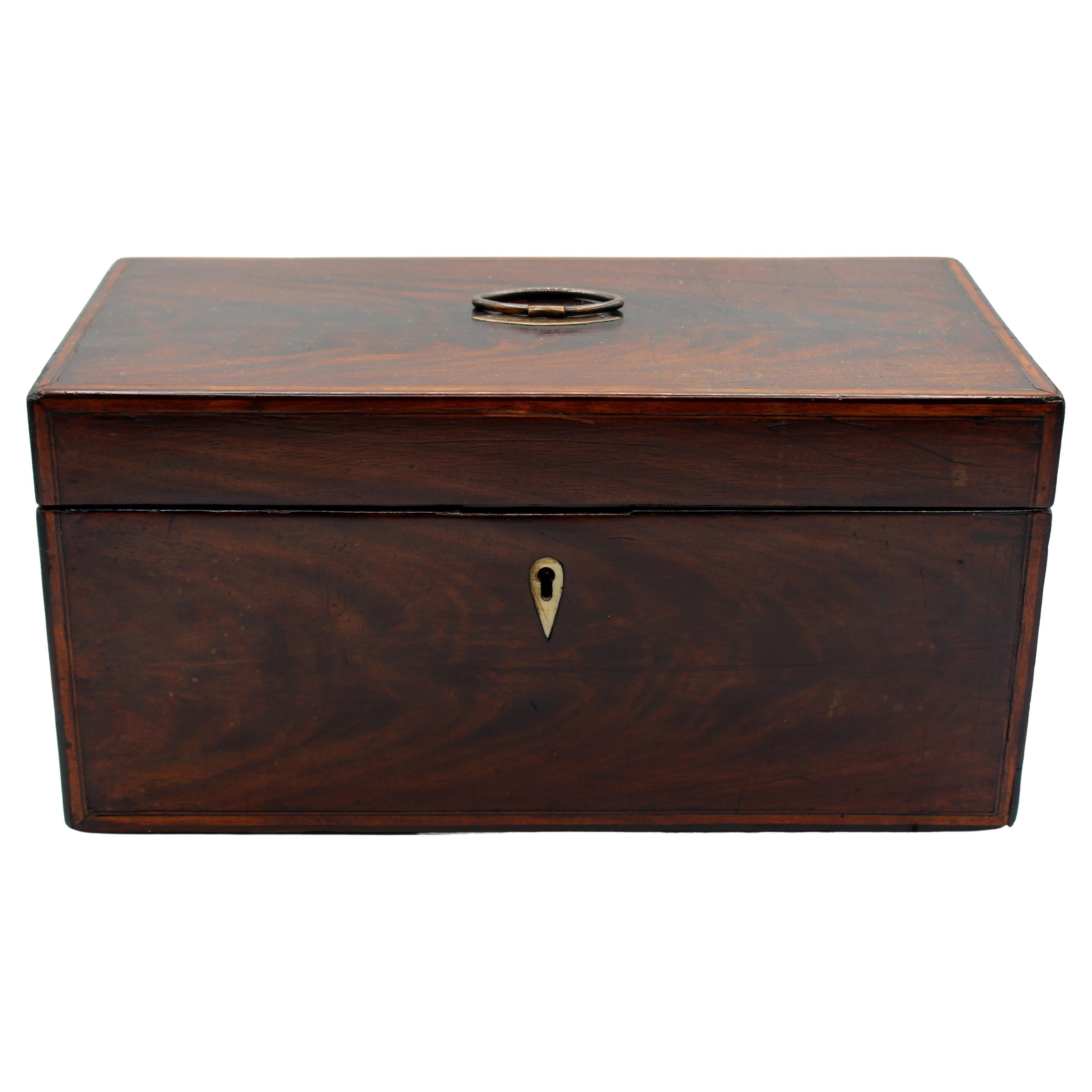 Circa 1790 Caja de té del periodo Jorge III inglés