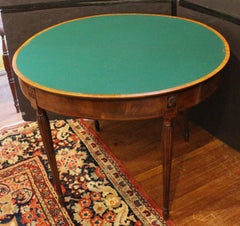 Circa 1790 George III Demilune Fold-Over Games Table