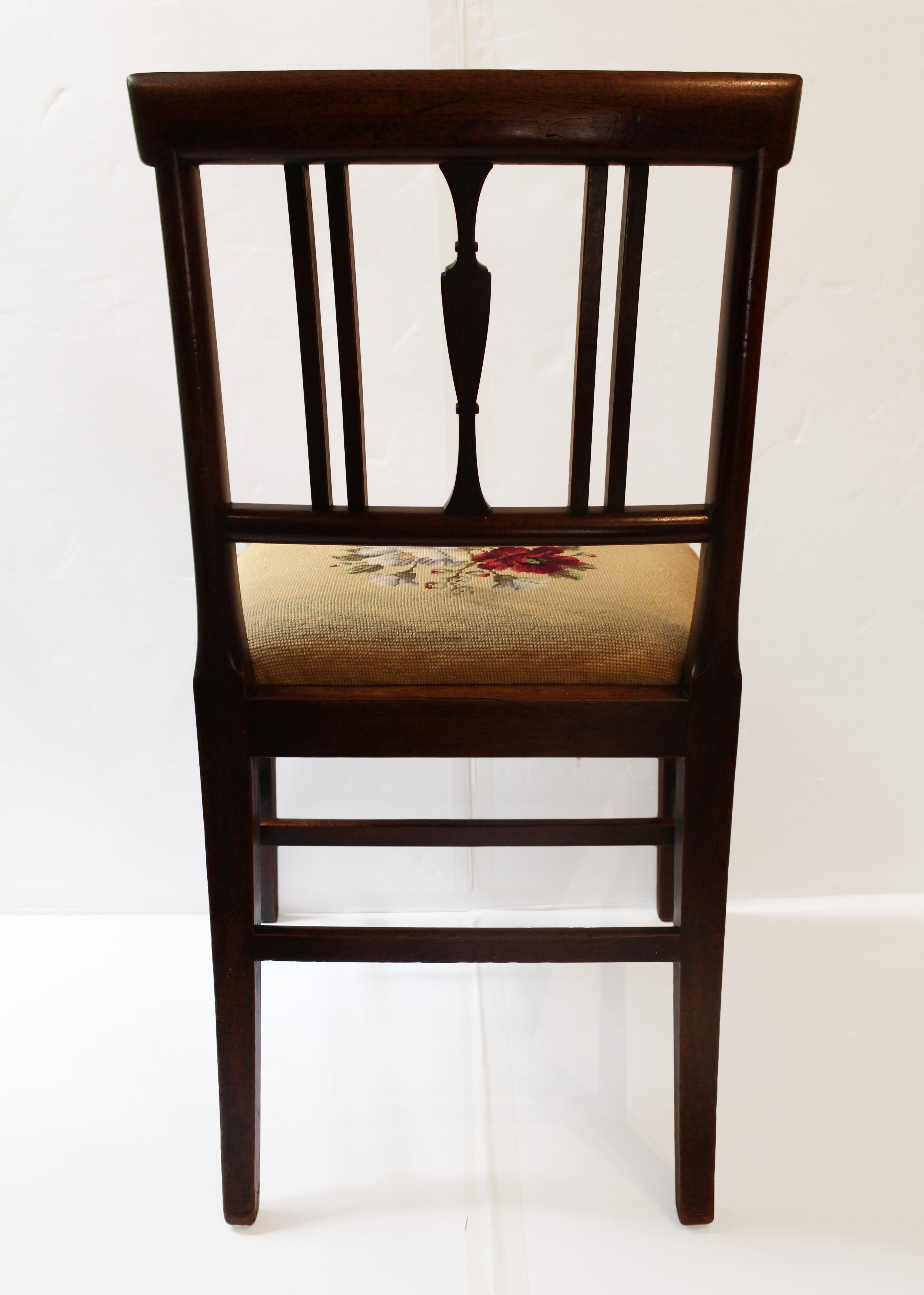 English George III Neoclassical Side Chair, circa 1790