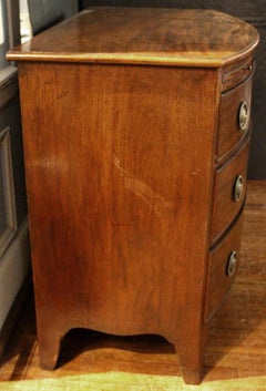 Circa 1790 George III Period English Bowfront Bachelor's Chest