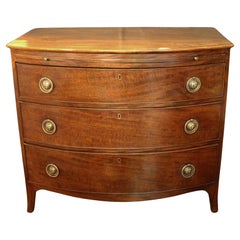 Circa 1790 George III Period English Bowfront Bachelor's Chest
