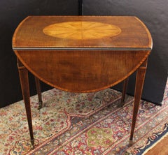 Circa 1790 Sheraton Taste Oval Pembroke Table by George Simson, London
