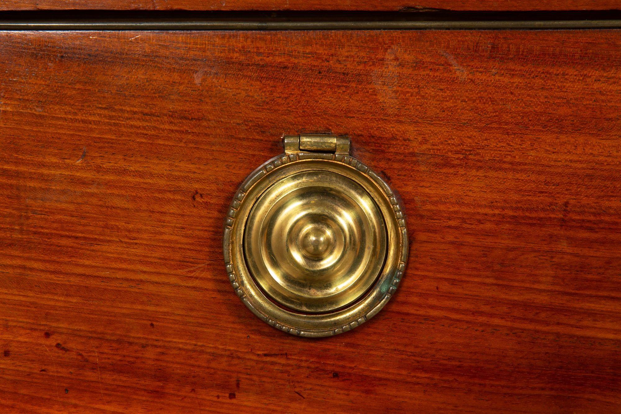 Circa 1790 Swedish Gustavian Marble Top Mahogany Desk Commode Chest For Sale 8