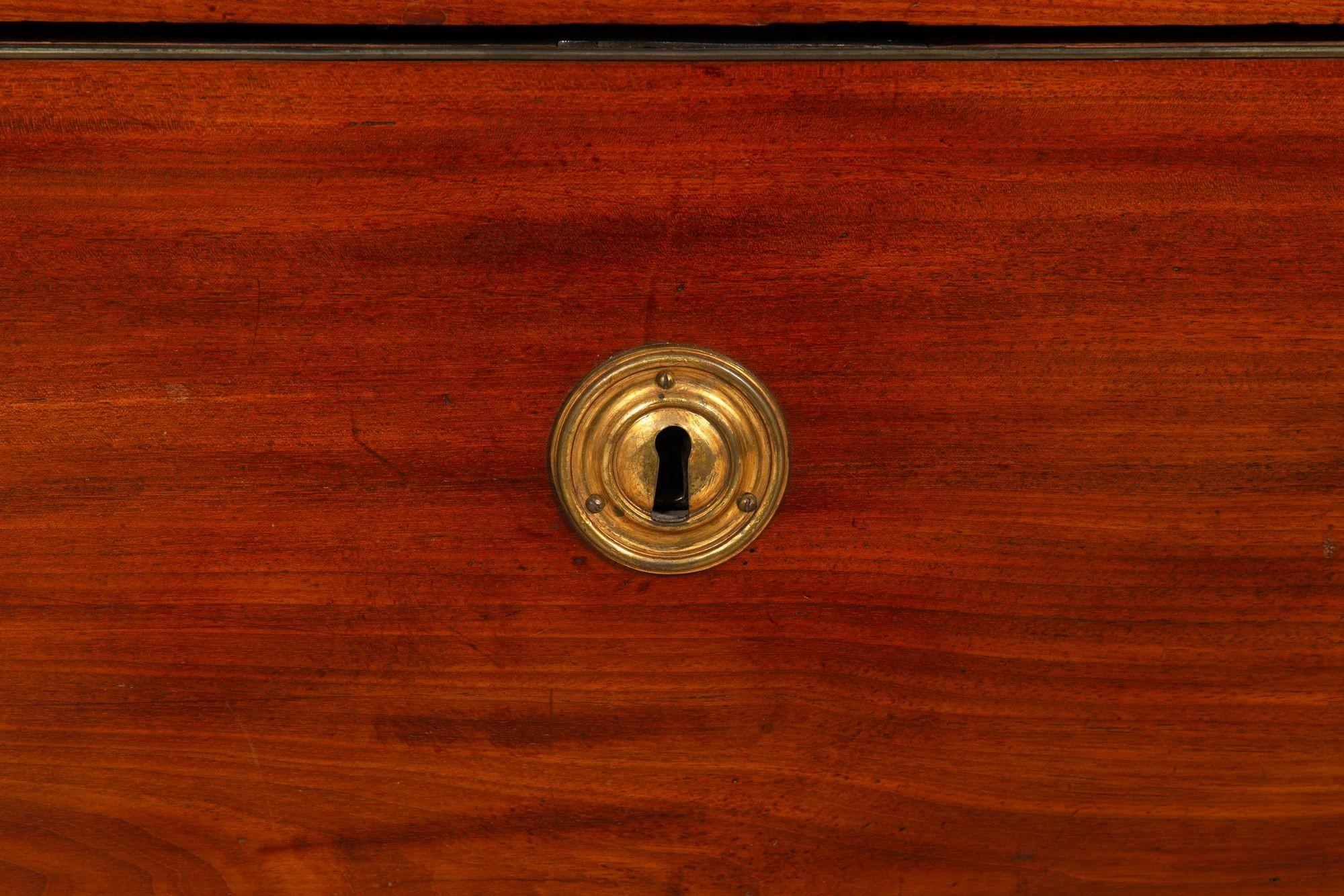 Circa 1790 Swedish Gustavian Marble Top Mahogany Desk Commode Chest For Sale 13