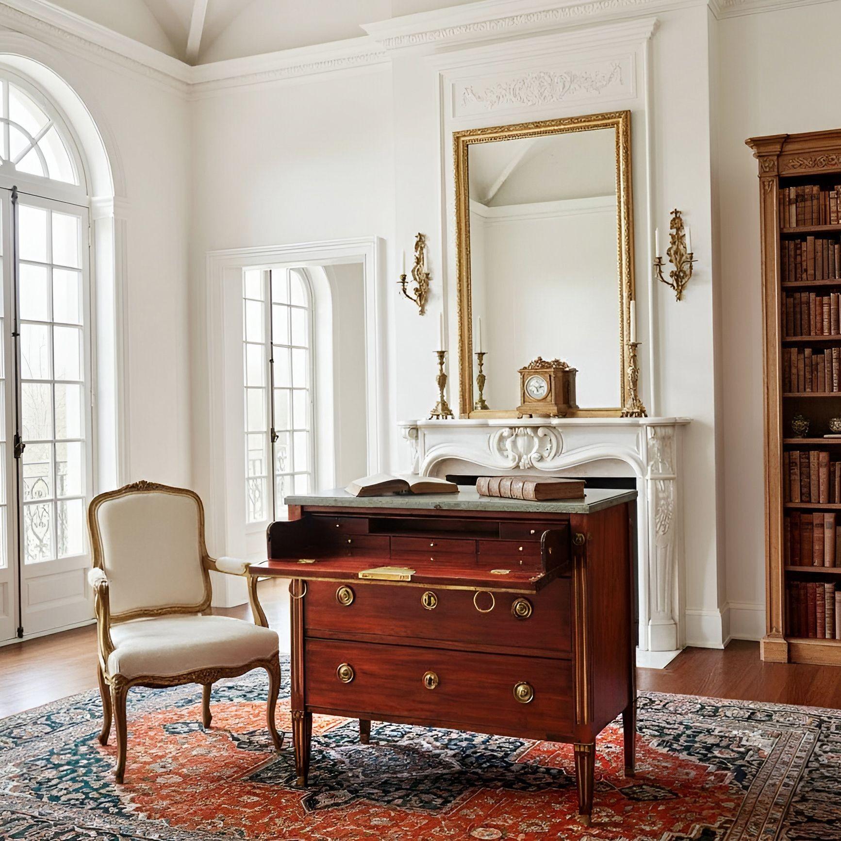 GUSTAVIAN MAHOGANY SECRÉTAIRE À ABATTANT WITH MARBLE TOP
Sweden, circa 1790

34 3/16