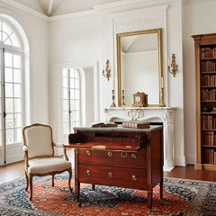 Circa 1790 Swedish Gustavian Marble Top Mahogany Desk Commode Chest