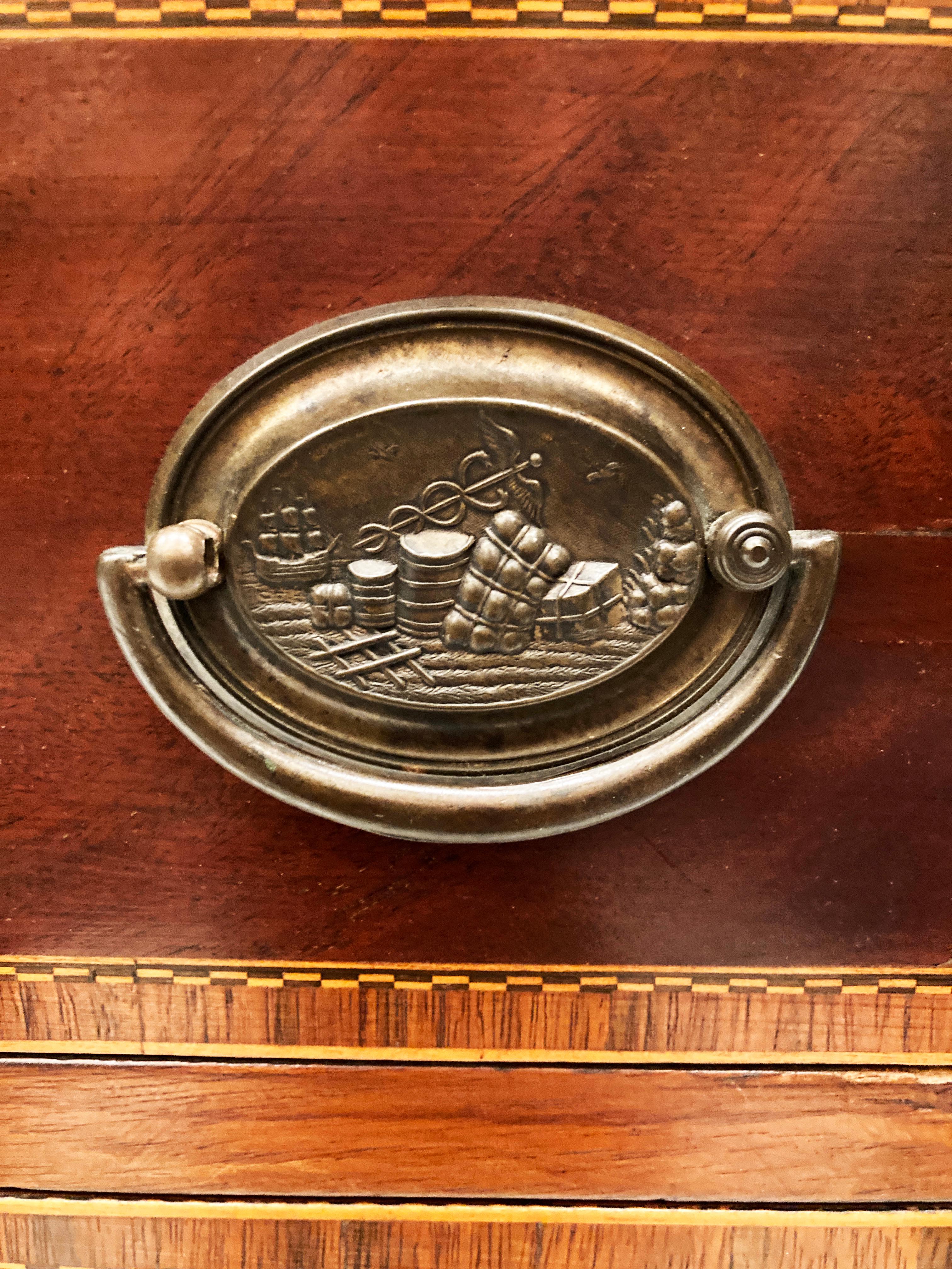 Circa 1800-1805 Mahogany Federal Hepplewhite Tambour Desk, Massachusetts For Sale 9