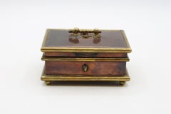 Circa 1800-1820 English Copper & Brass Jewelry Casket Box