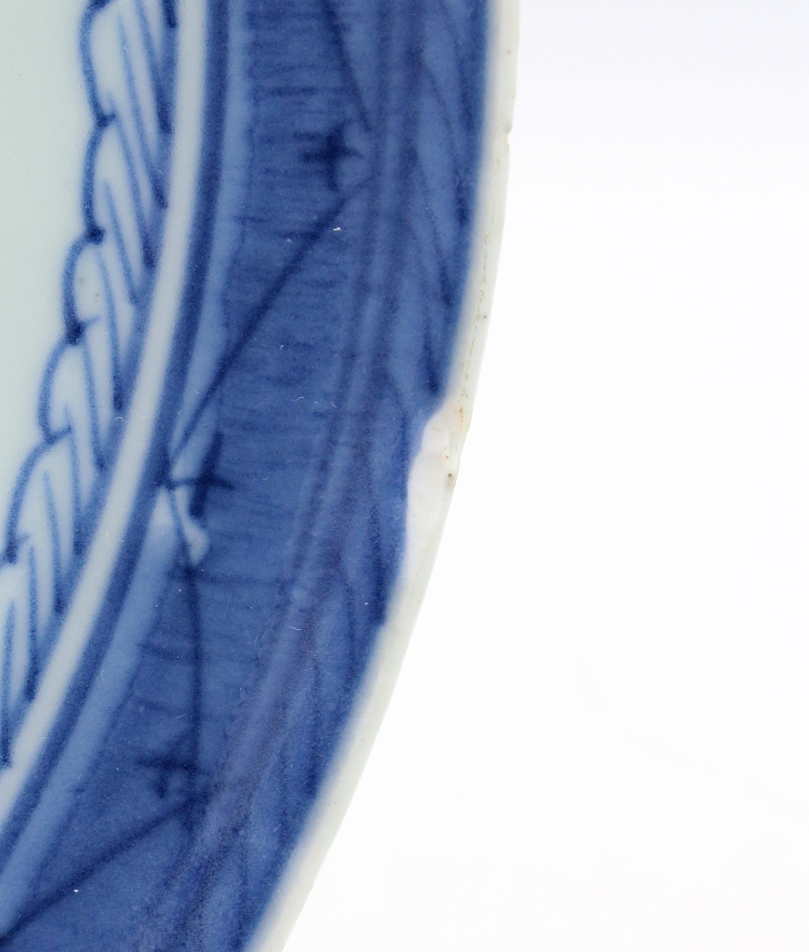 Ceramic Circa 1800-1860 Assembled Set of 10 Blue Canton Dinner Plates