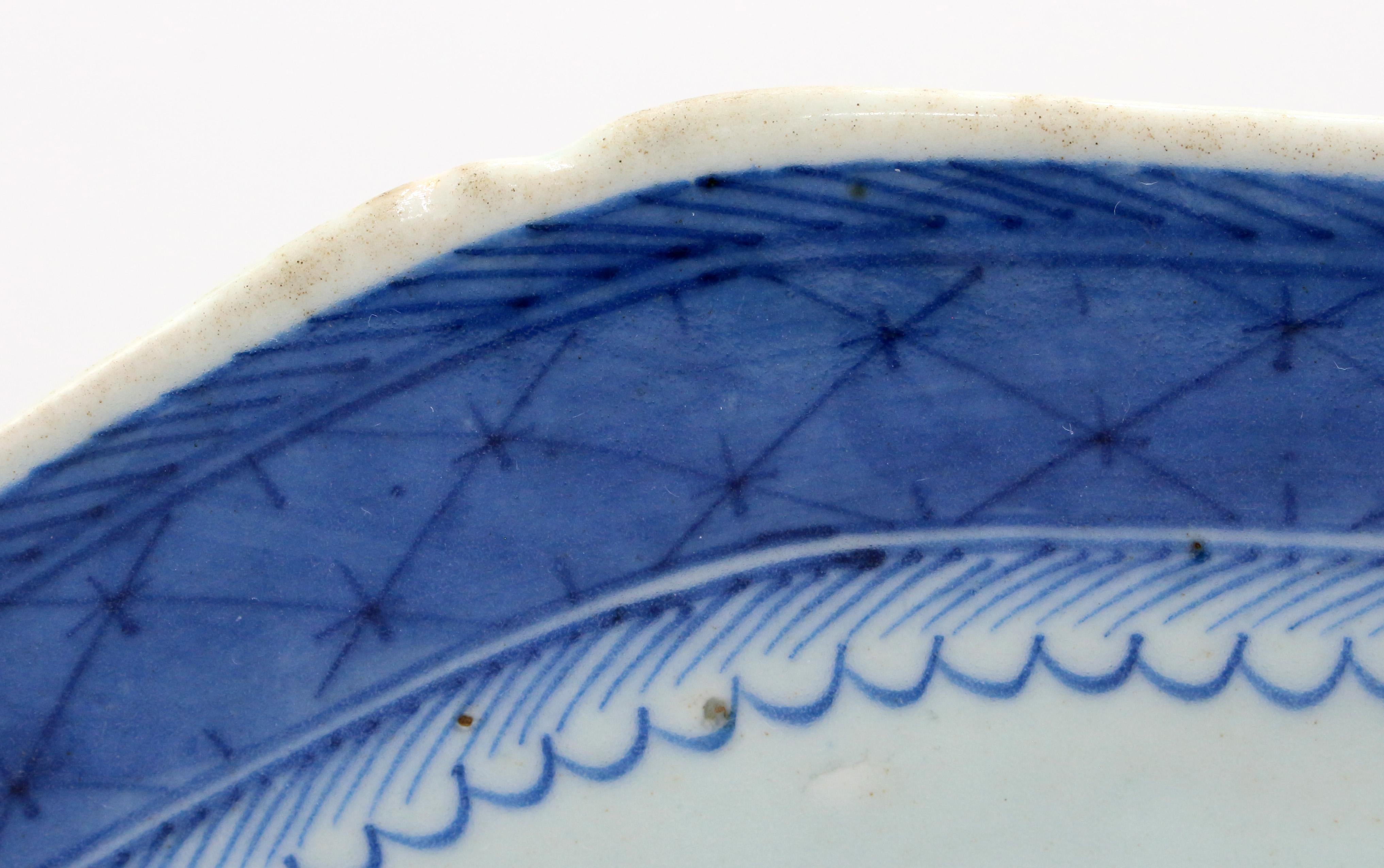 Circa 1800-30 Blue Canton Platter, Chinese Export In Good Condition For Sale In Chapel Hill, NC