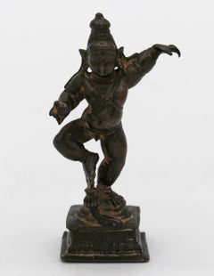 Bronzestatue des tanzenden Krishna aus der Zeit um 1800