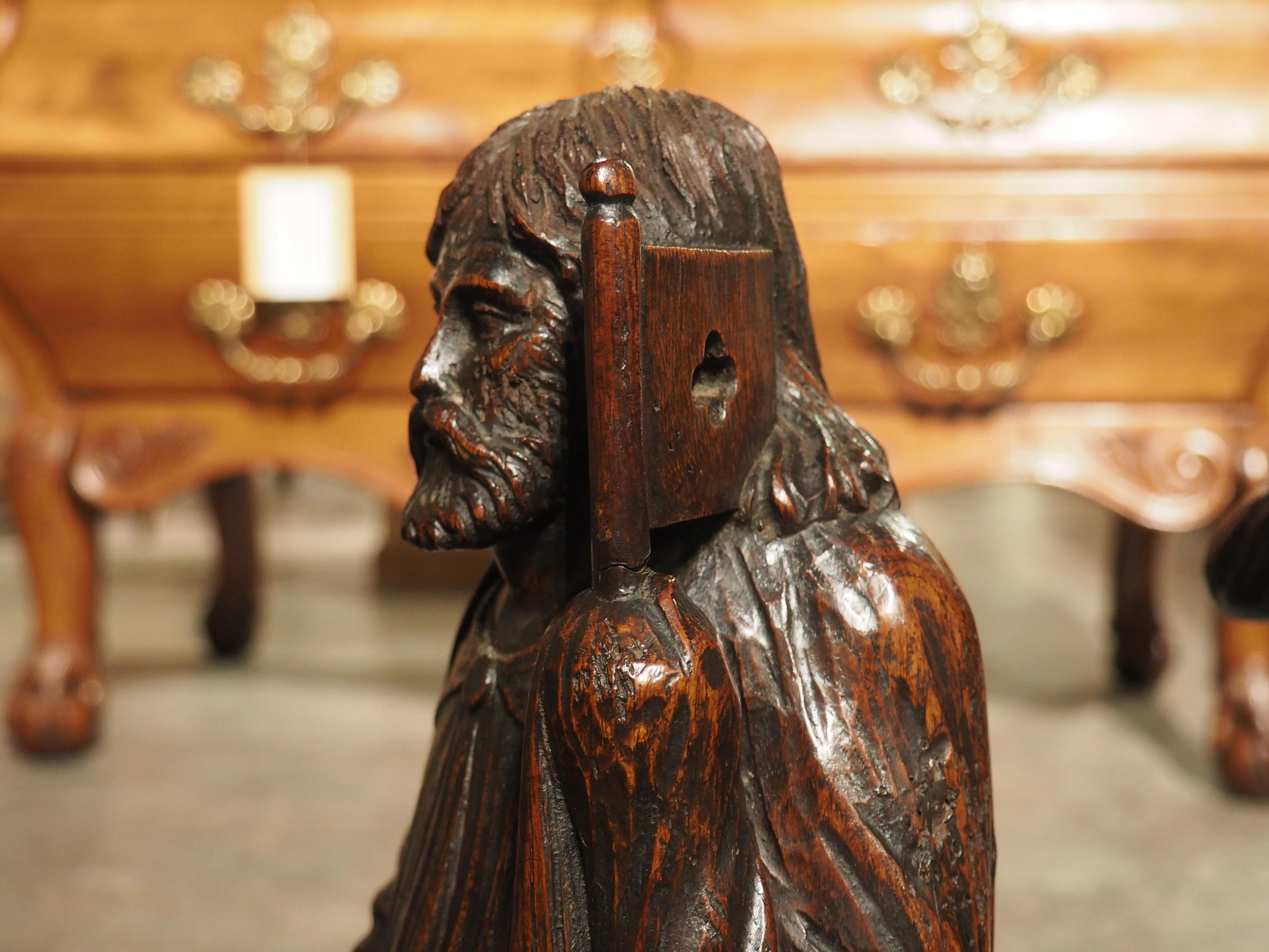 Circa 1800 Carved Oak Sculptures of the Apostles, James, John, Peter, and Paul For Sale 10