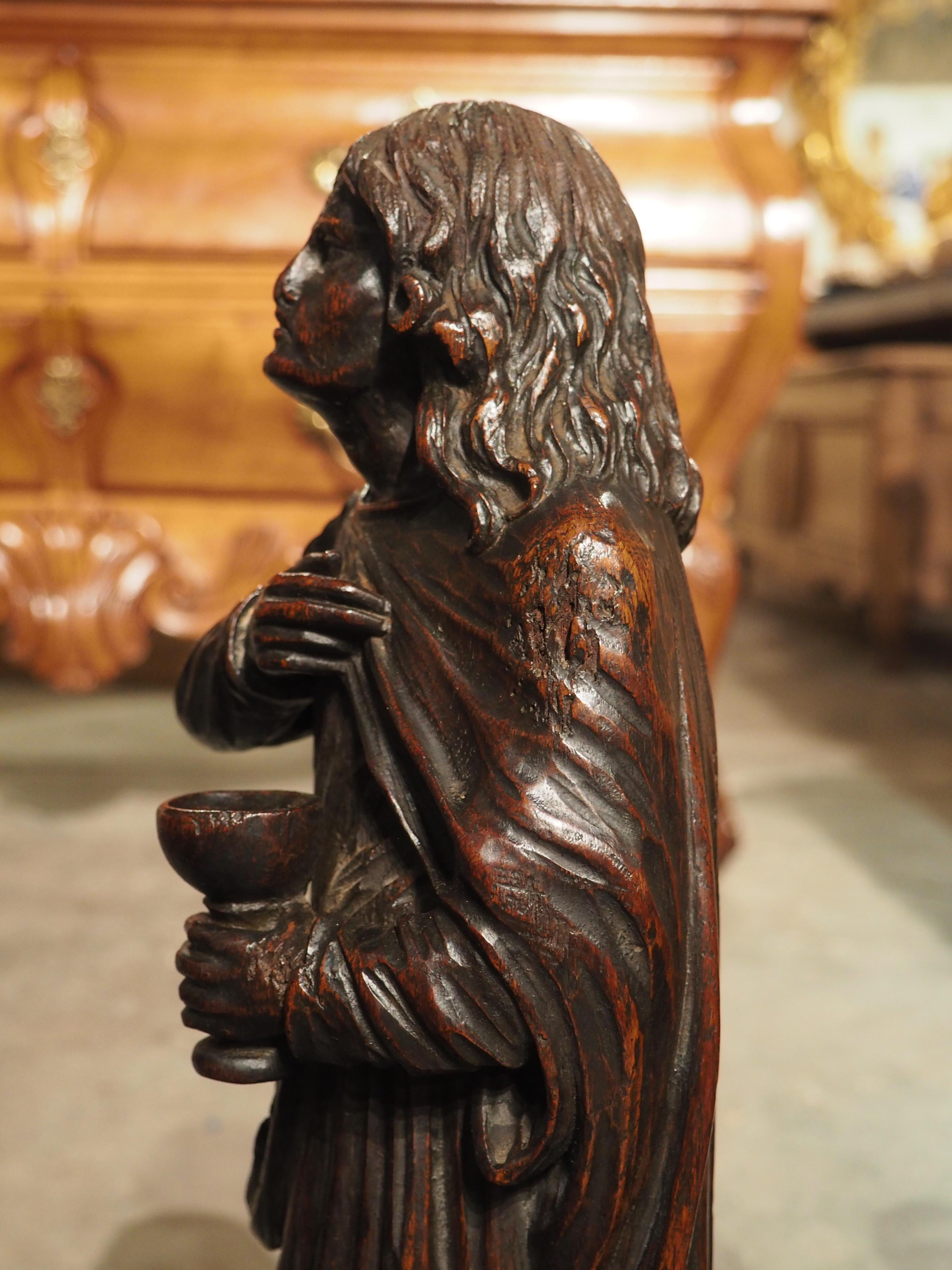 Circa 1800 Carved Oak Sculptures of the Apostles, James, John, Peter, and Paul For Sale 11