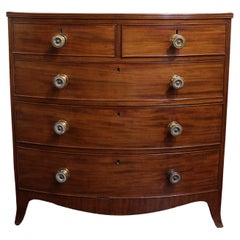 Circa 1800 English Bowfront Chest of Drawers