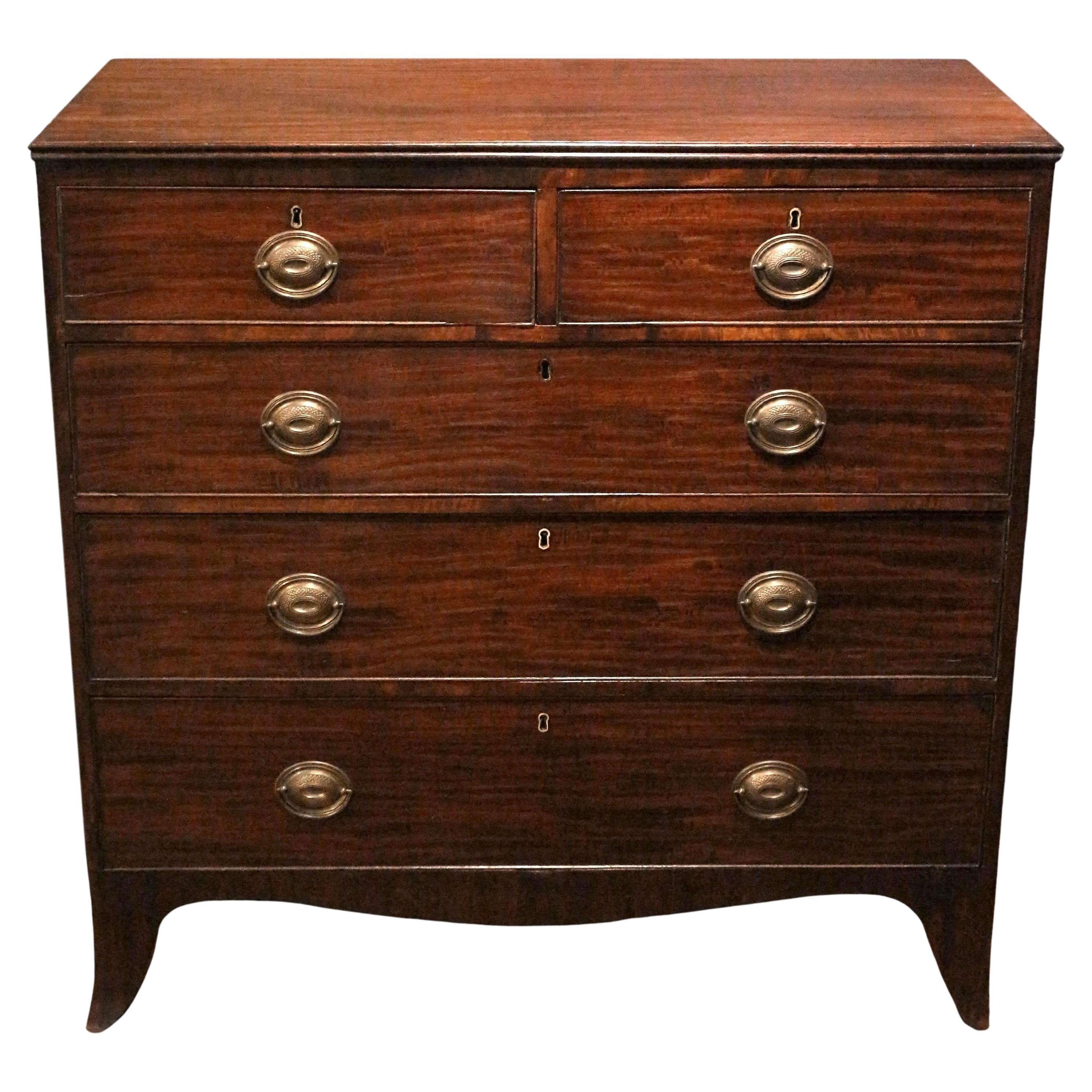 Circa 1800 English George III Period Chest of Drawers For Sale