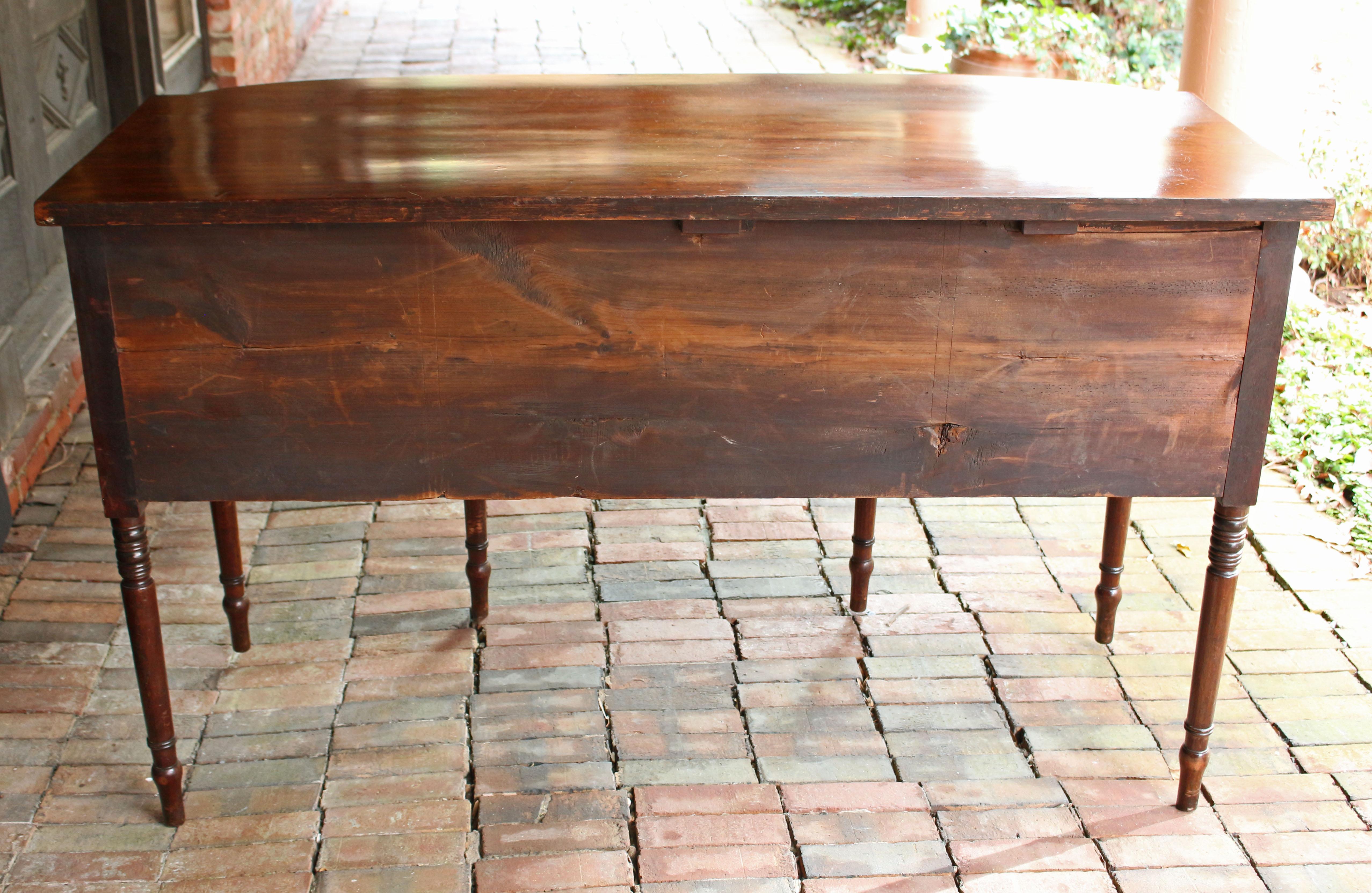 Circa 1800 English Sheraton Bowfront Sideboard For Sale 7