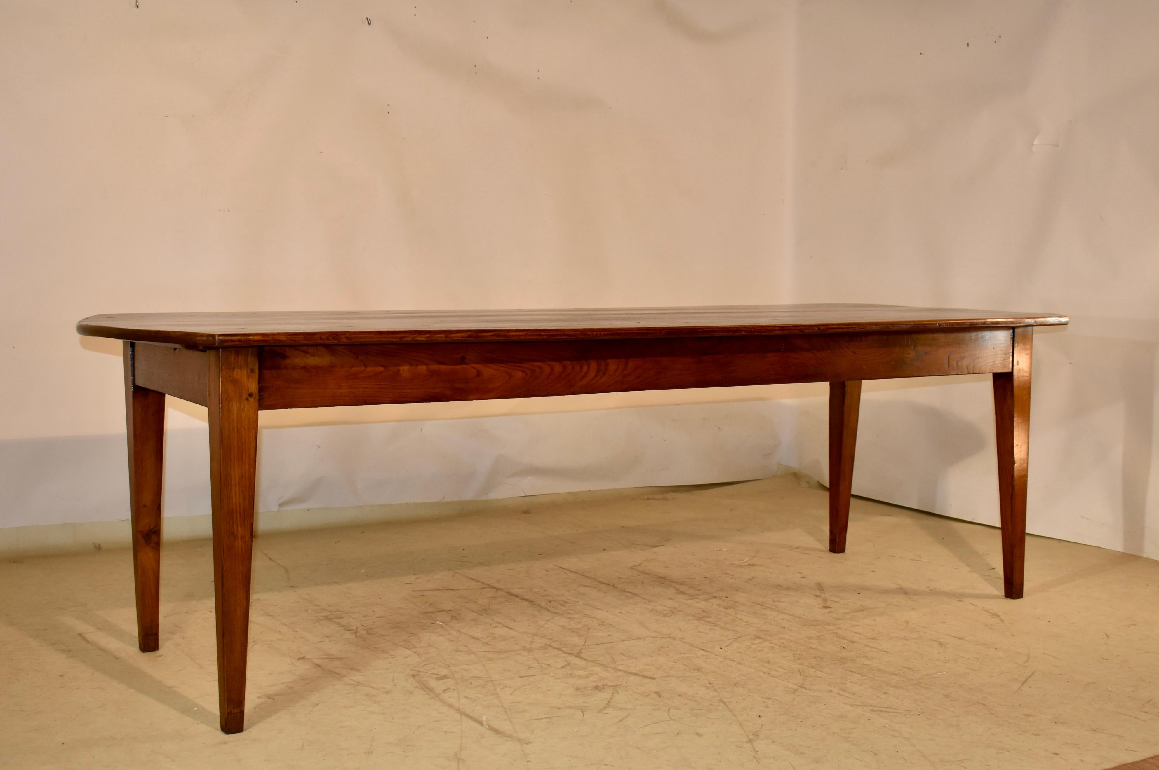 19th Century Circa 1800 French Chestnut Farm Table For Sale