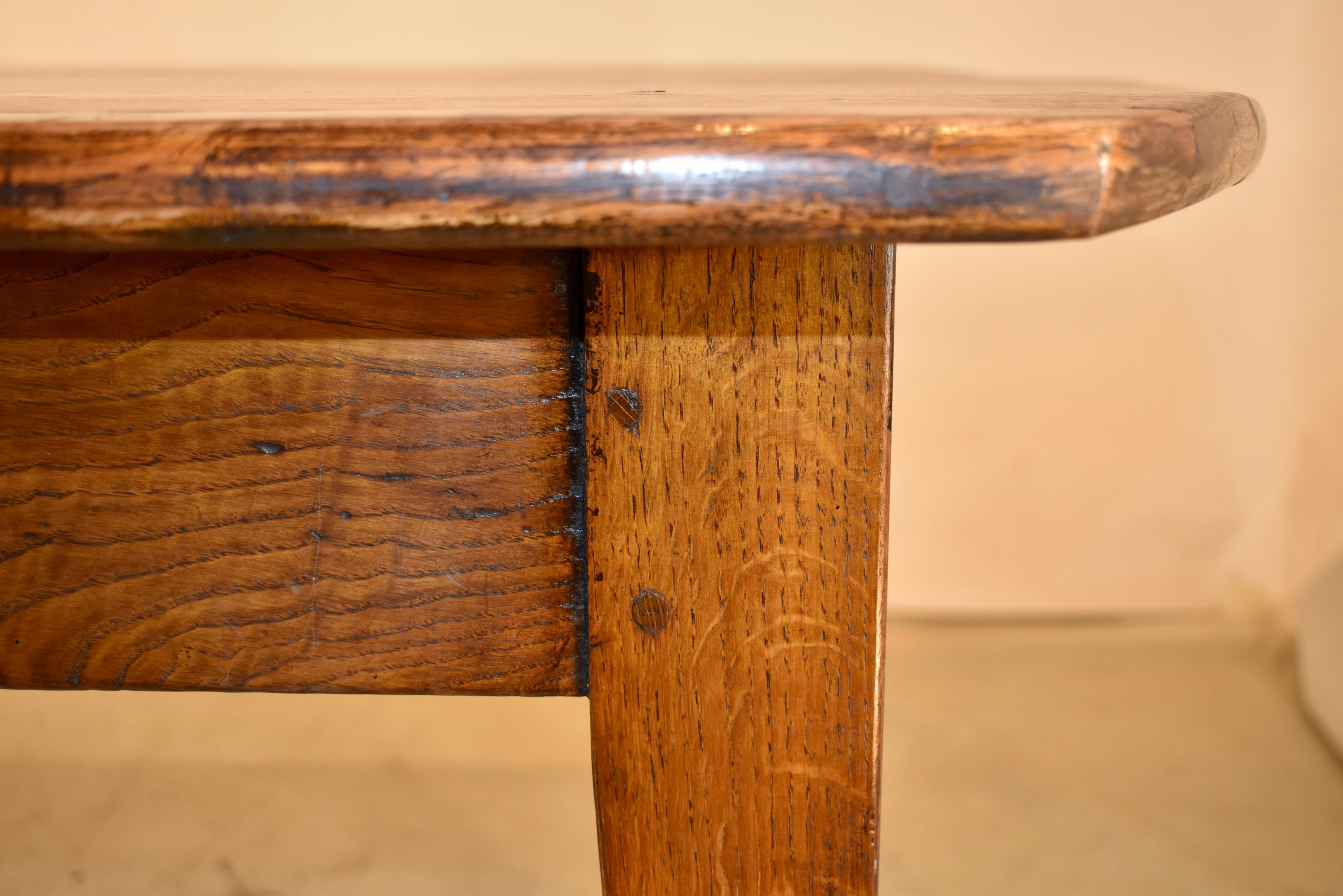Circa 1800 French Chestnut Farm Table For Sale 4