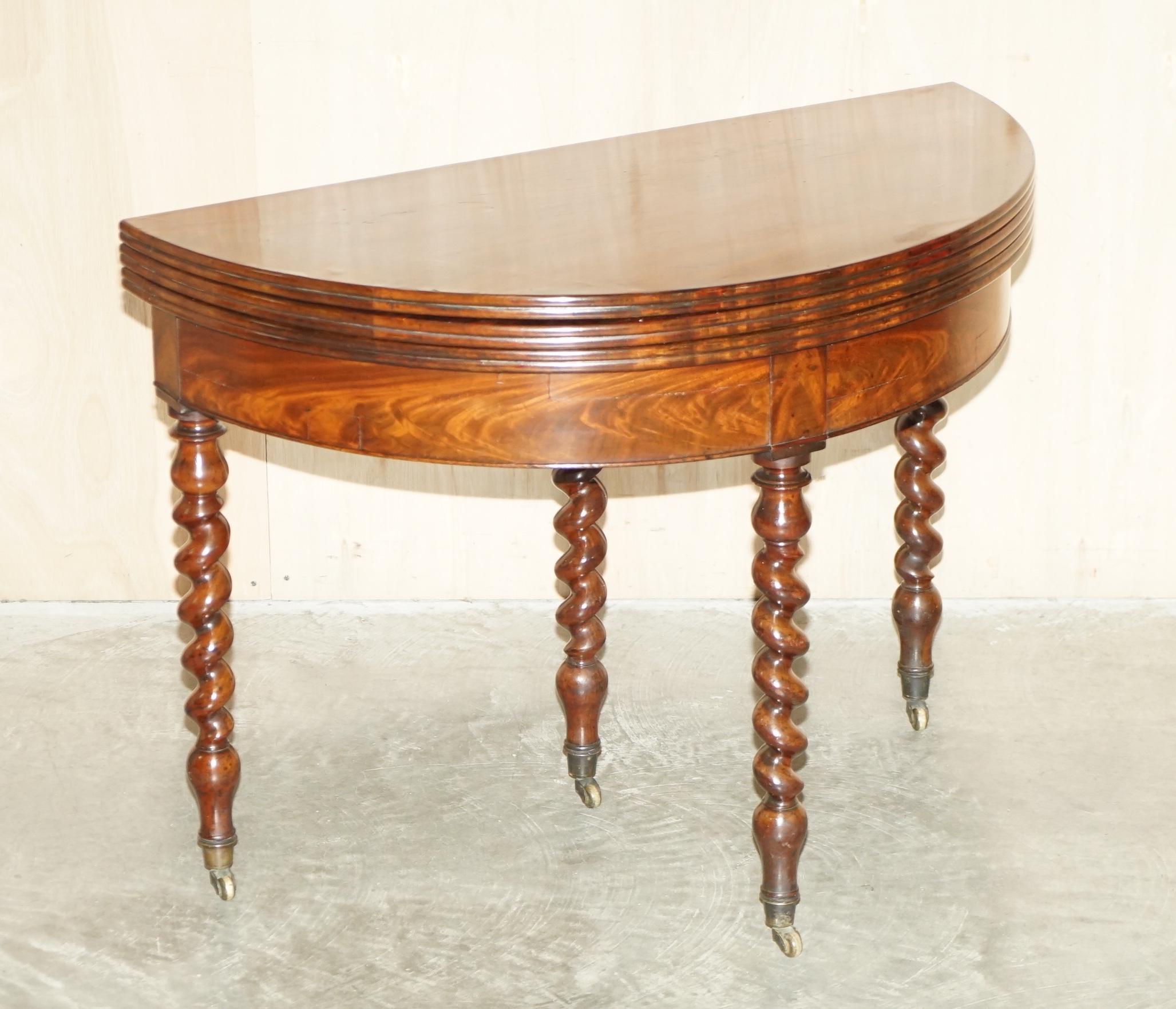 Royal House Antiques

Royal House Antiques is delighted to offer for sale this absolutely exquisite fully restored circa 1800 French Directorie Demi Lune Extending games card table

Please note the delivery fee listed is just a guide, it covers