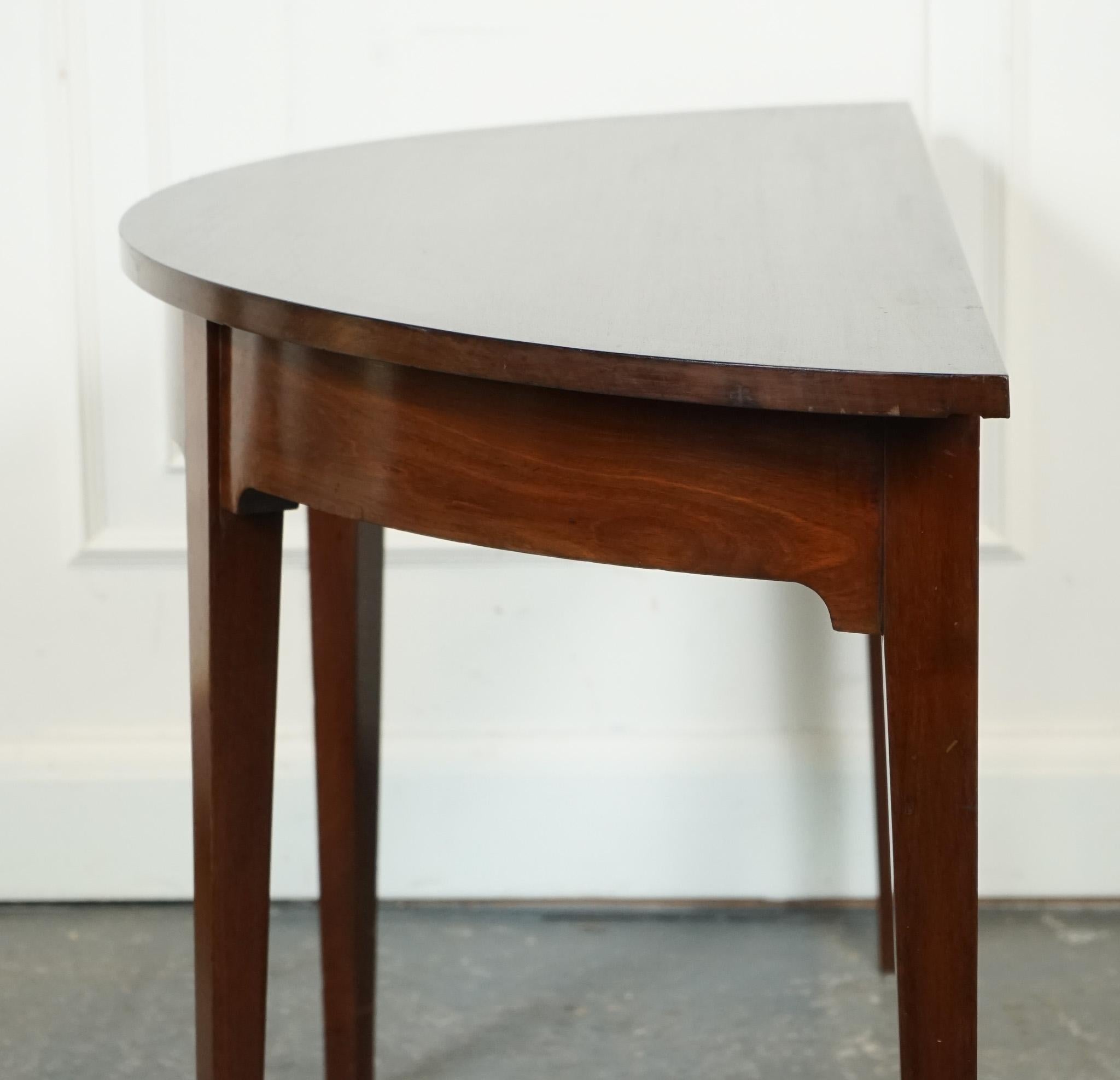 CIRCA 1800 GEORGE III DEMI LUNE HALL SiDE END TABLE J1 For Sale 2