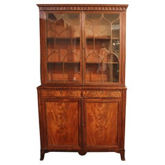 Circa 1800 George III Period English Bookcase Cabinet