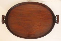 Circa 1800 Georgian Period English Oval Wooden Serving Tray