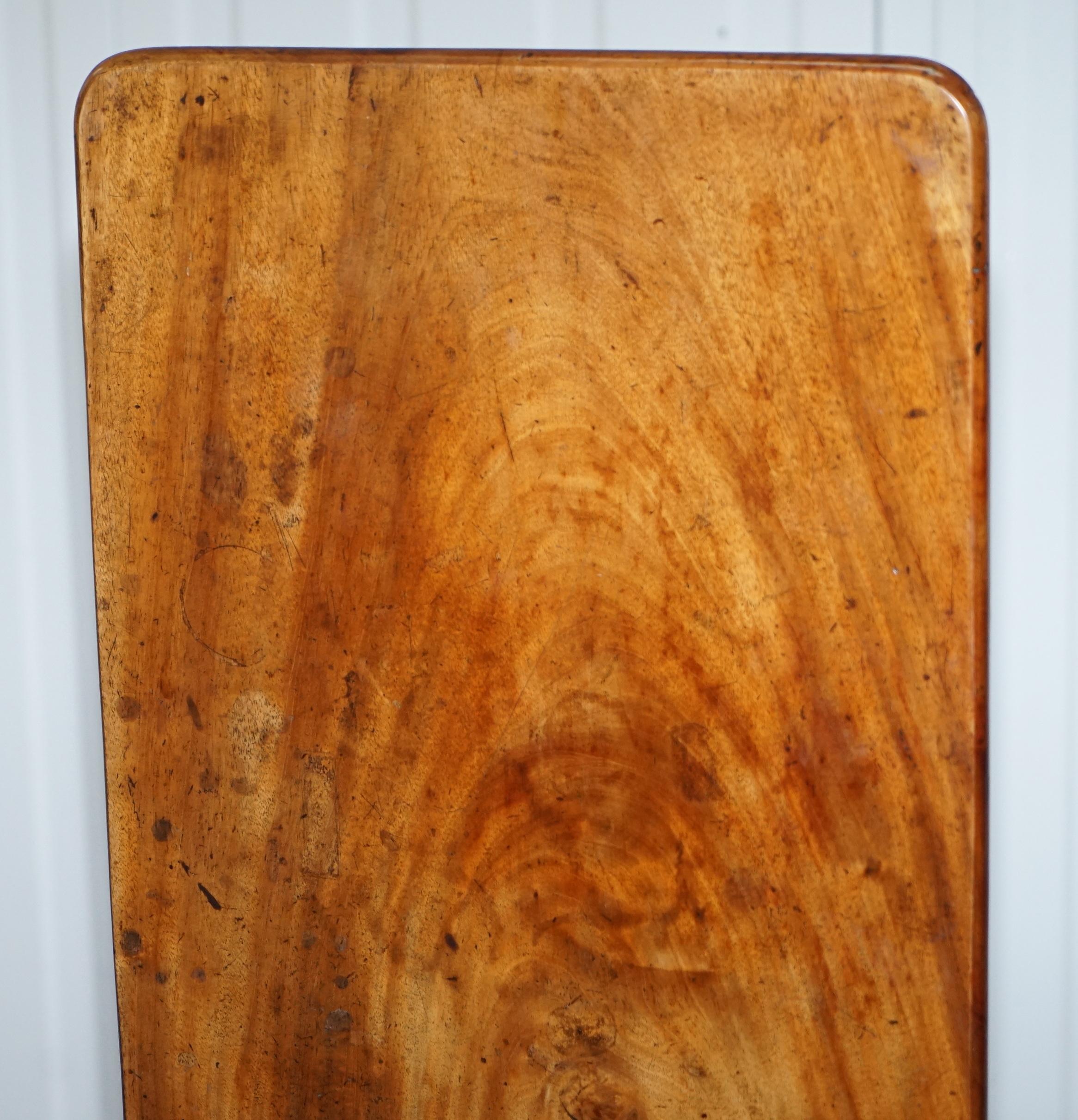 Hand Sawn Georgian Tripod Side Table in Walnut with Tilt Top Function circa 1800 12