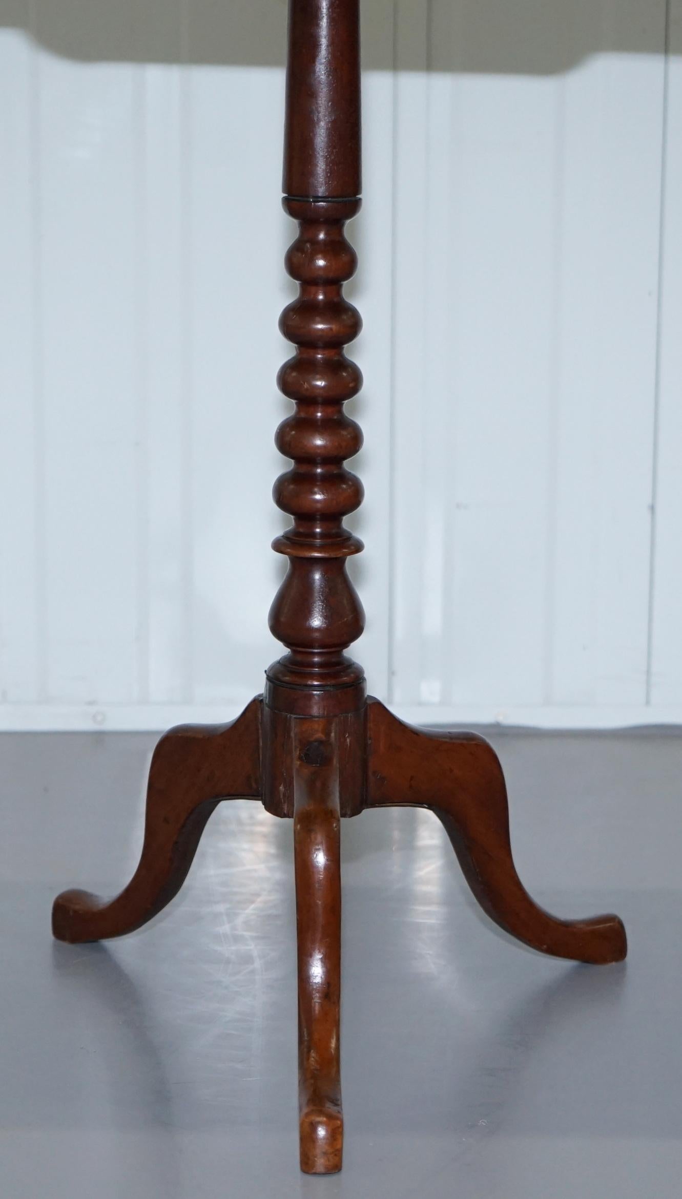 Hand Sawn Georgian Tripod Side Table in Walnut with Tilt Top Function circa 1800 1