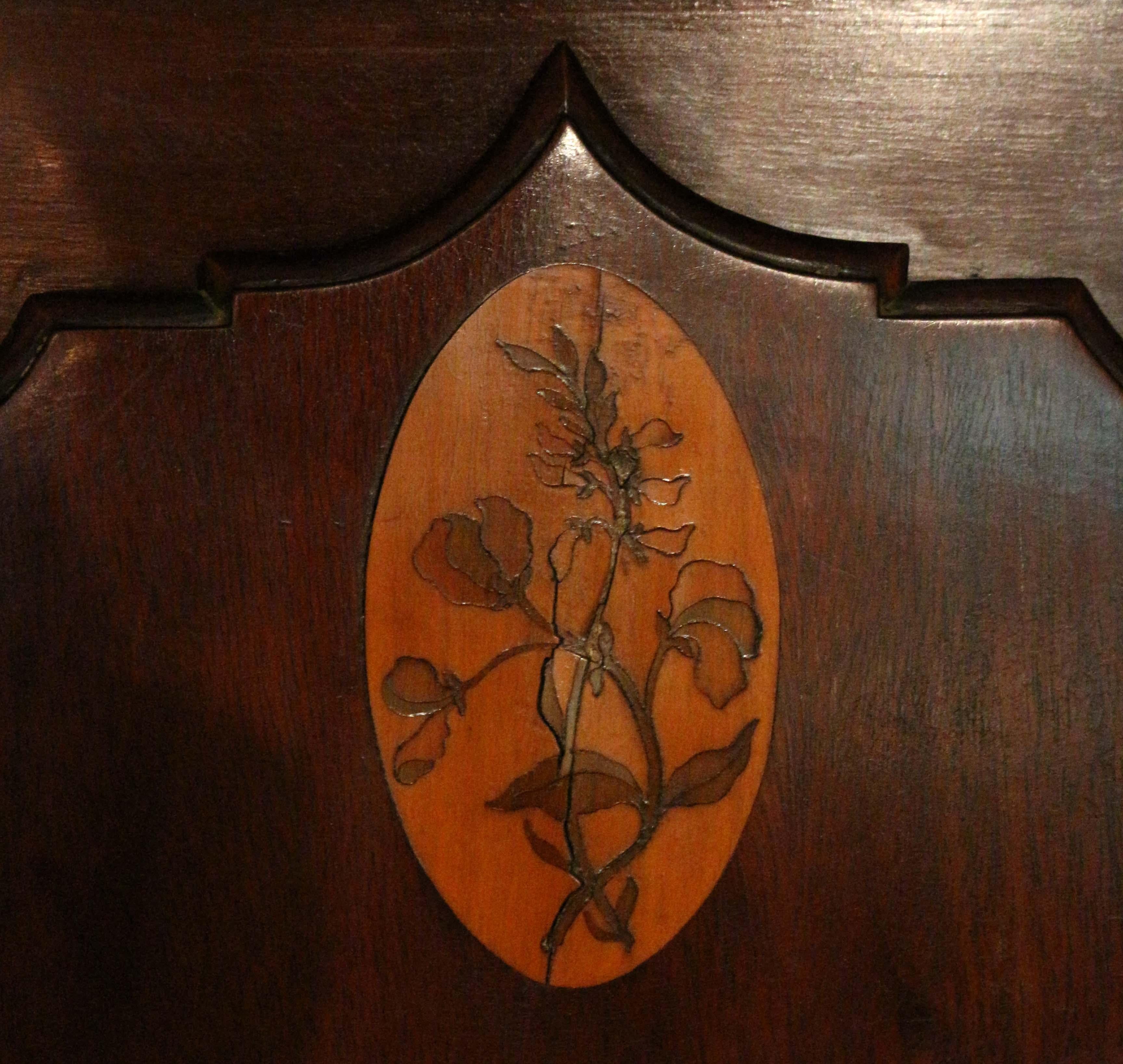 19th Century Circa 1800 English Hanging Blind Door Corner Cabinet For Sale