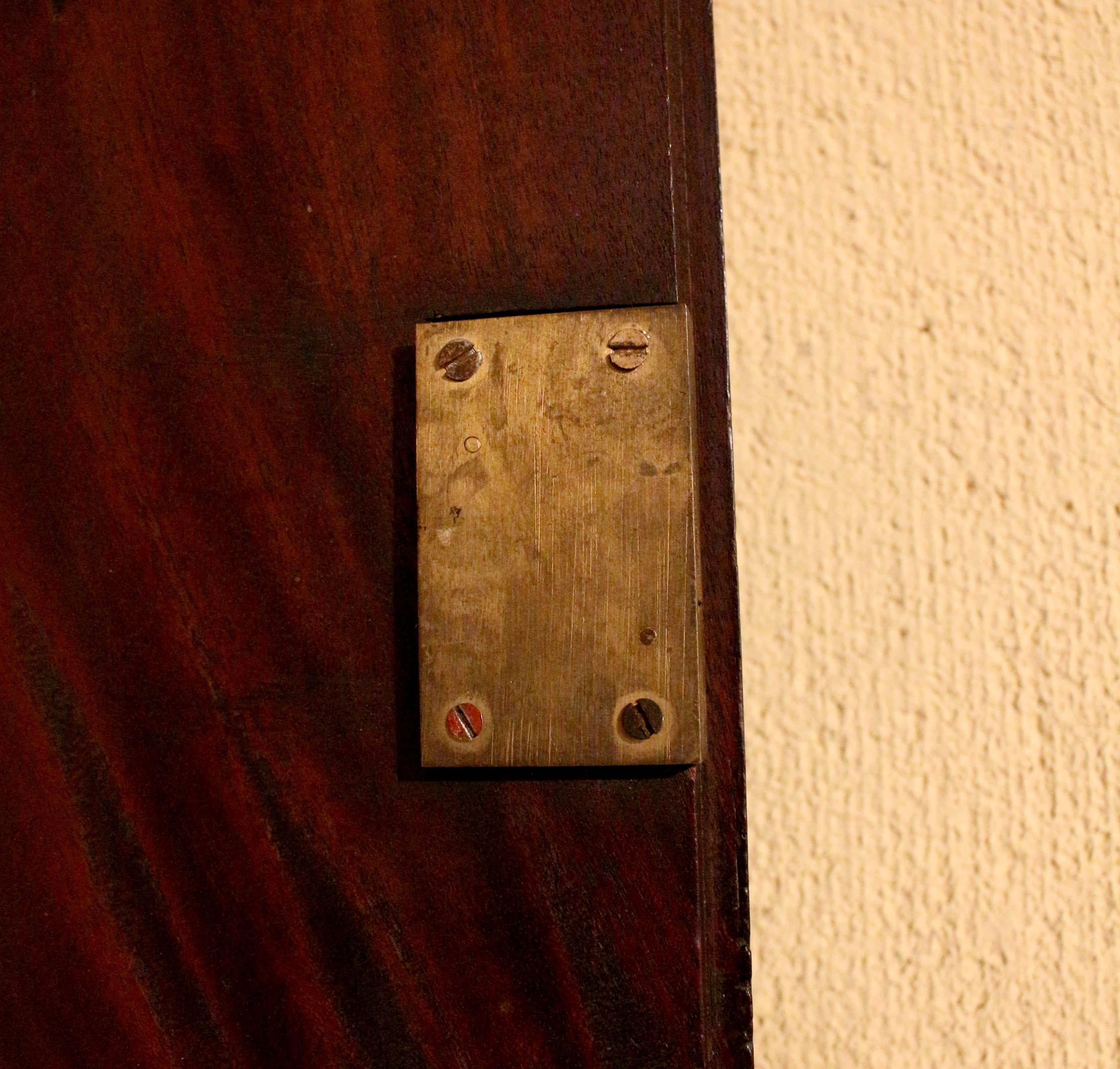 Circa 1800 English Hanging Blind Door Corner Cabinet For Sale 2