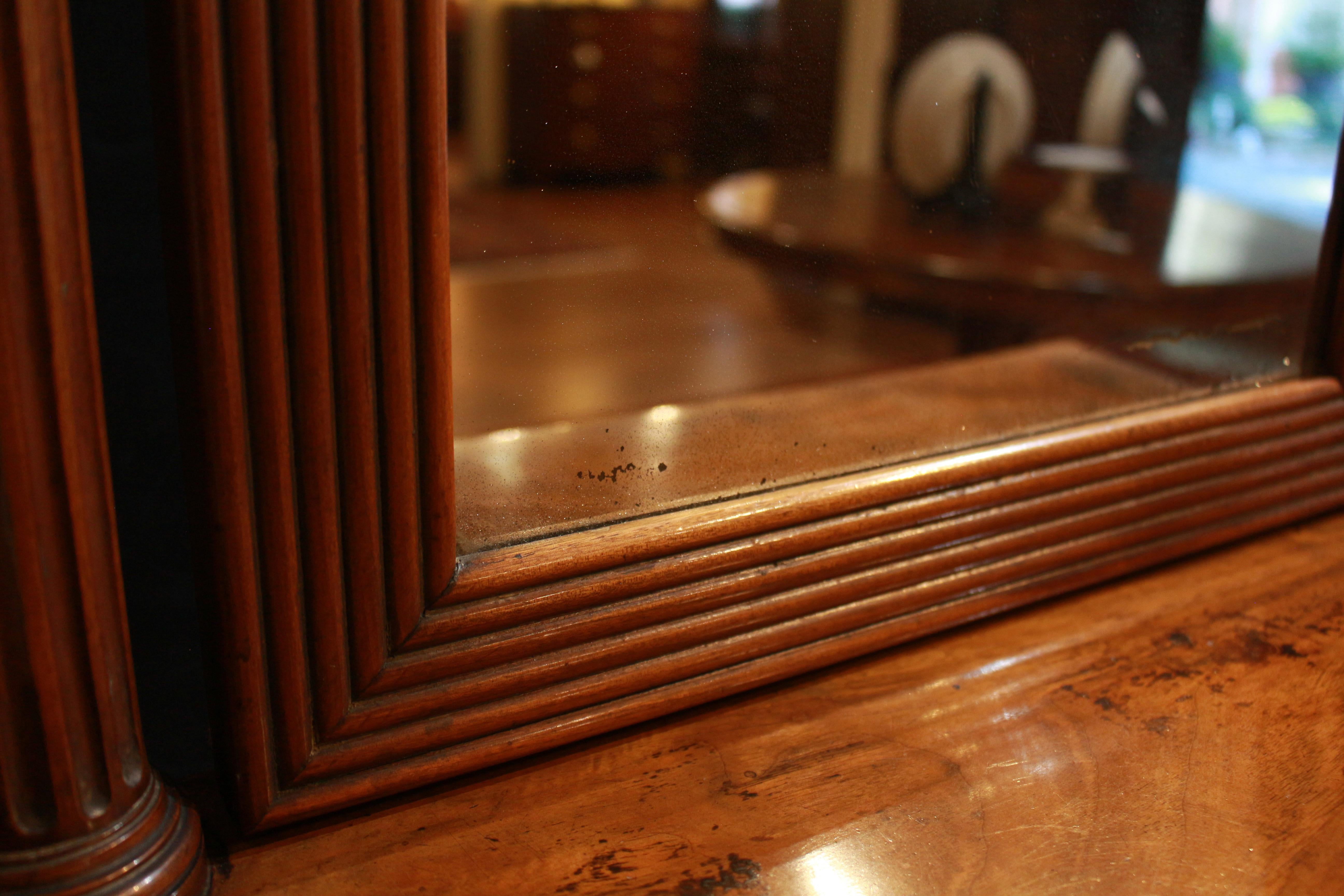 Walnut Circa 1800 Italian Table Top Dressing Mirror For Sale