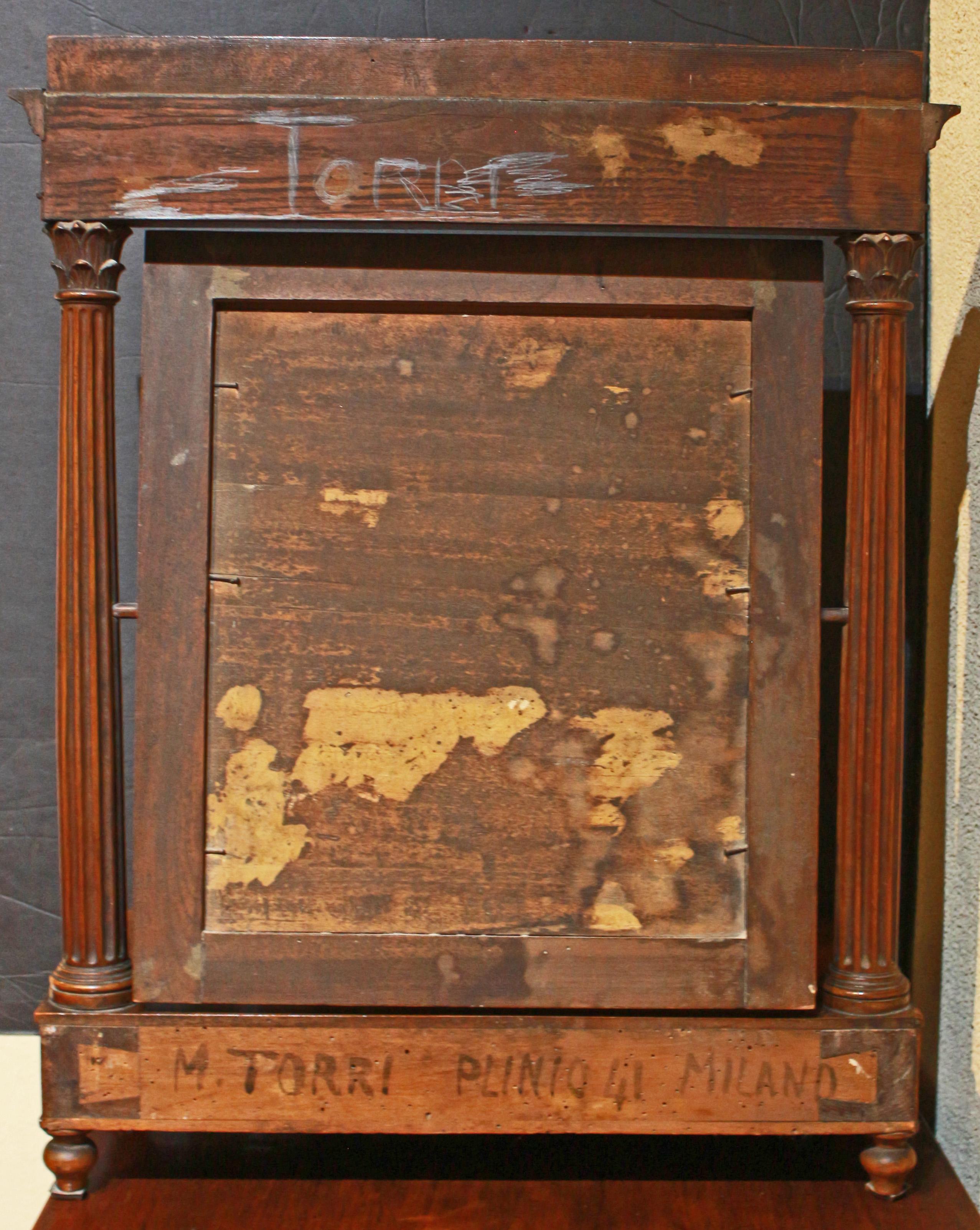 Circa 1800 Italian Table Top Dressing Mirror For Sale 1