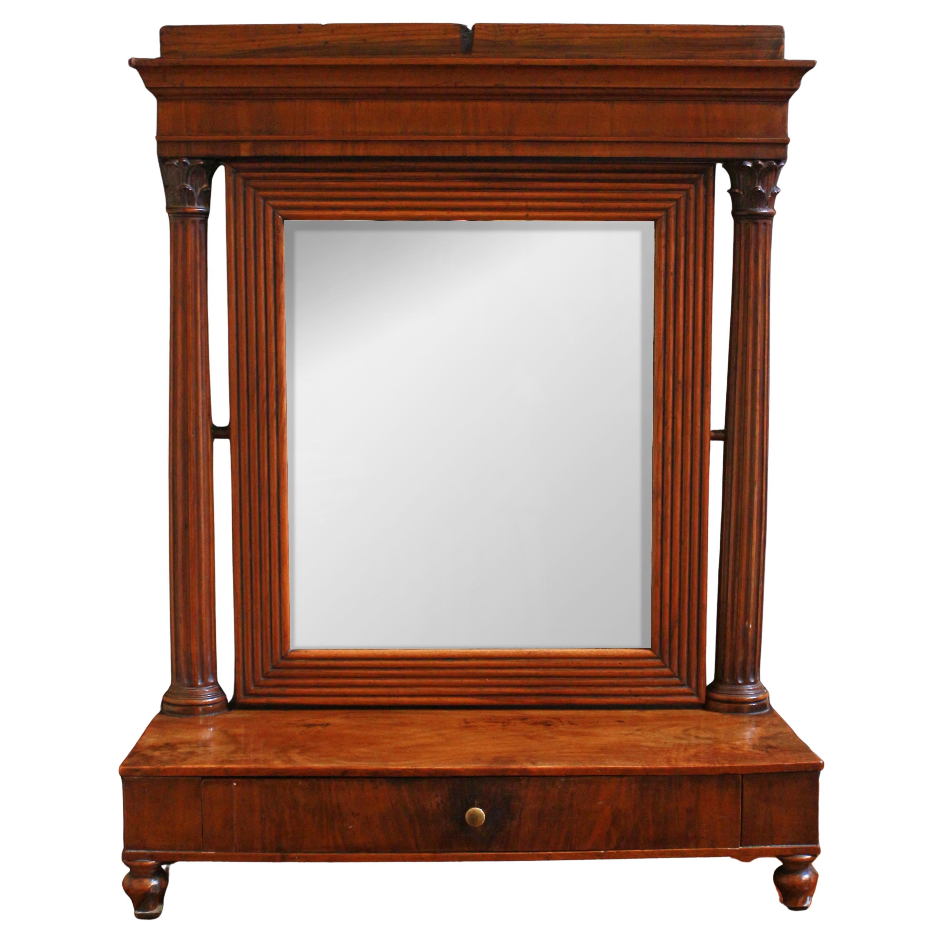 Circa 1800 Italian Table Top Dressing Mirror For Sale