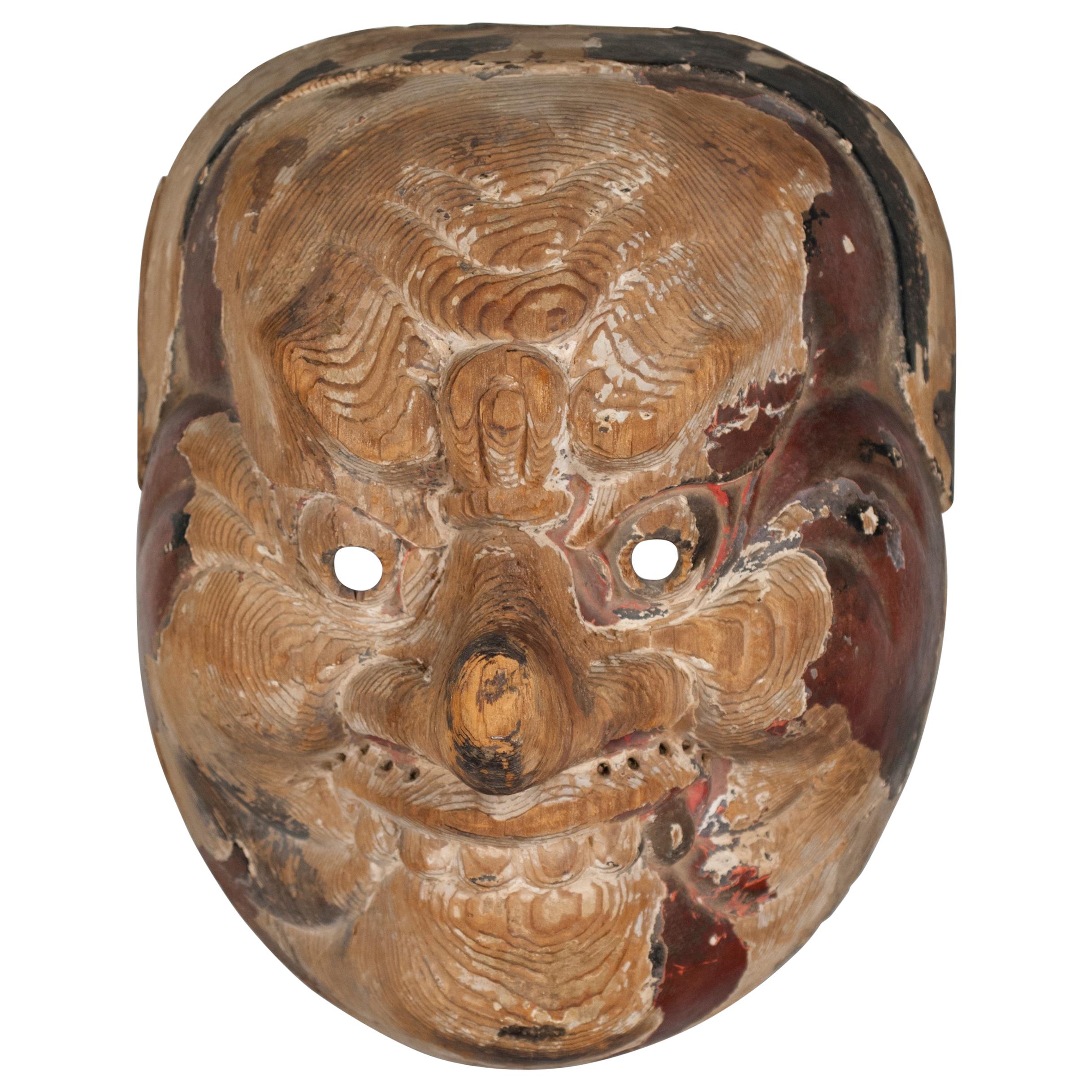 Japanese Court Dance Mask / Bugaku, circa 1800